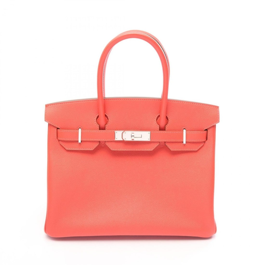 Hermes Birkin 30 Handbag, Leather, Calfskin (Cowhide), Veau Epsom, Women's, Red: --- Catalog ---Category: SizeSize (HxWxD): 24cm x 30cm x 15cm / 9.44'' x 11.81'' x 5.9''Category: DesignType: HandbagColor: Red color, Rose jaipurGender: WomenMaterial: Epsom leather Category: General