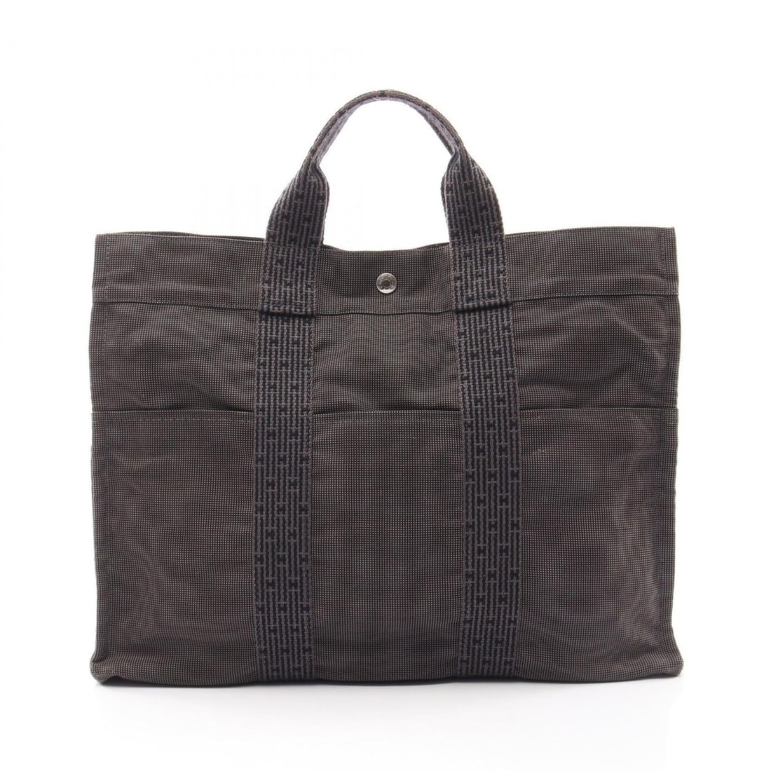 Hermes Herline MM Tote Bag/Handbag, Canvas/Nylon Canvas, Men's/Women's, Gray: --- Catalog ---Category: SizeSize (HxWxD): 32cm x 42cm x 11cm / 12.59'' x 16.53'' x 4.33''Category: DesignType: Handbag, Tote bagColor: GrayGender: Men,WomenMaterial: Nylon canvas Category: GeneralBra