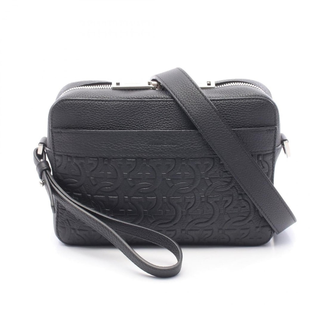 Salvatore Ferragamo Gancini 2-Way Shoulder Bag/Handbag, Leather, Women's, Black: --- Catalog ---Category: SizeSize (HxWxD): 16cm x 21.5cm x 6cm / 6.29'' x 8.46'' x 2.36''Category: DesignType: Handbag, Shoulder bagColor: BlackGender: WomenMaterial: Leather Category: GeneralBrand: S