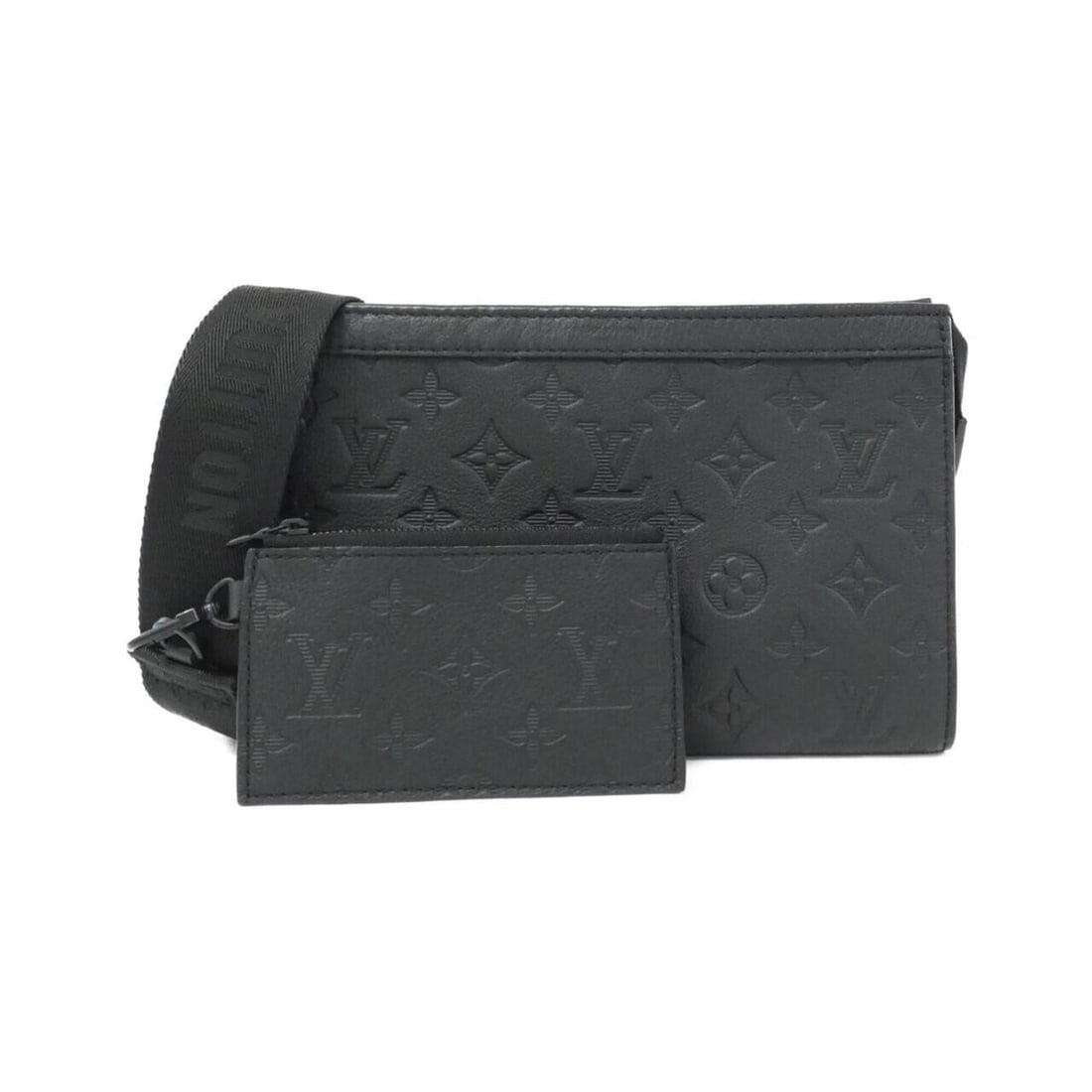 Louis Vuitton Monogram Shadow Gaston Wearable Wallet M81115 Shoulder Bag: --- Catalog ---Category: SizeSize (HxWxD): 15cm x 22cm x 5cm / 5.9'' x 8.66'' x 1.96''Category: DesignType: Pouch, Shoulder bagColor: BlackGender: MenMaterial: Leather Leather/Fur Type: Calf leatherCa