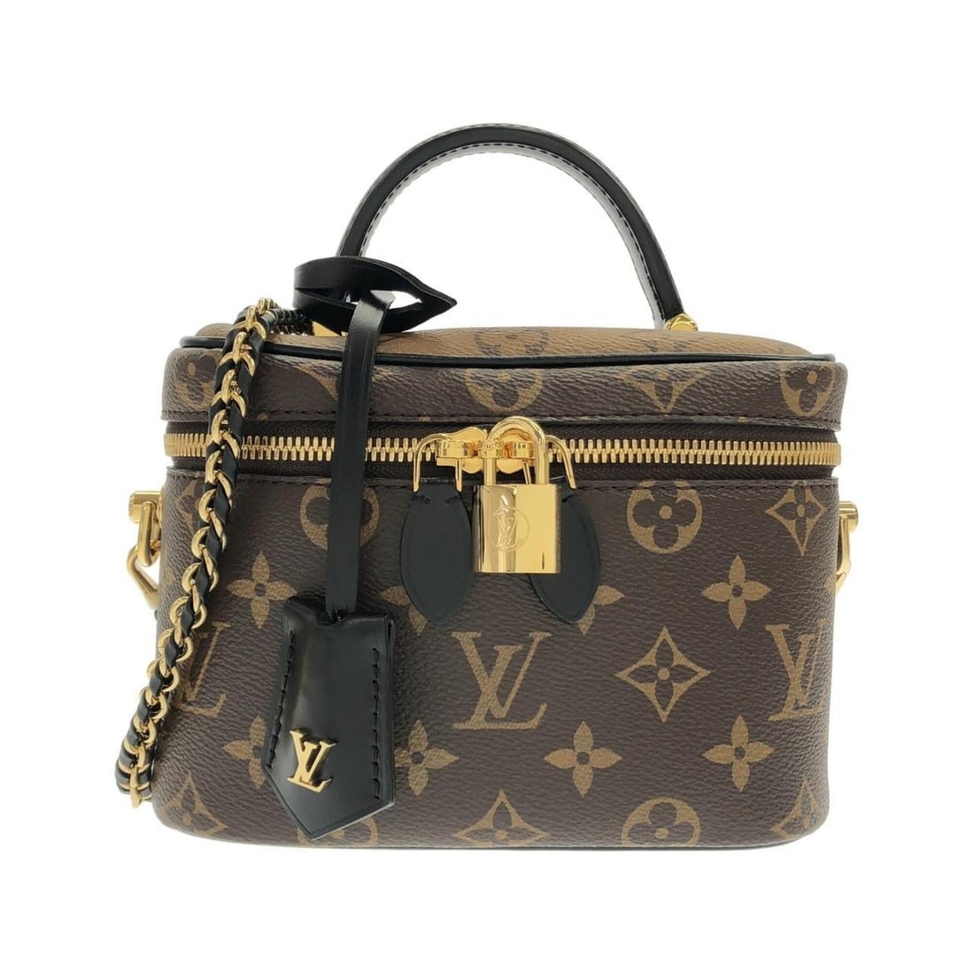 Louis Vuitton Monogram Vanity PM M45165 Handbag: --- Catalog ---Category: SizeSize (HxWxD): 13.5cm x 18.5cm x 11cm / 5.31'' x 7.28'' x 4.33''Category: DesignType: HandbagColor: MarronGender: Women,MenMaterial: Coated canvas Hardware Color: