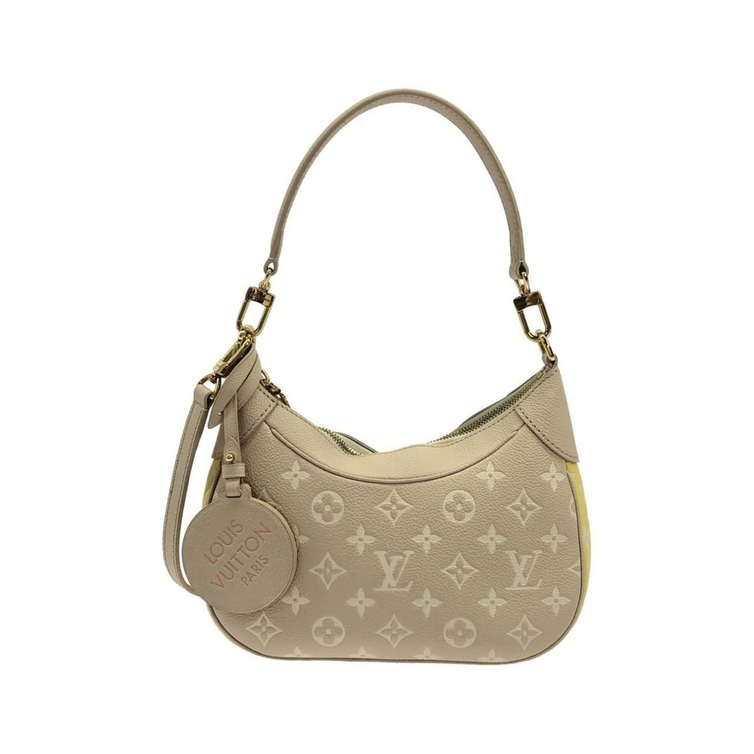 Louis Vuitton Monogram Empreinte (Spring in the City) Bagatelle M46113 Shoulder Bag: --- Catalog ---Category: SizeSize (HxWxD): 18.5cm x 23.5cm x 7.5cm / 7.28'' x 9.25'' x 2.95''Category: DesignType: Shoulder bagColor: BeigeGender: Women,MenMaterial: Leather Hardware Color: