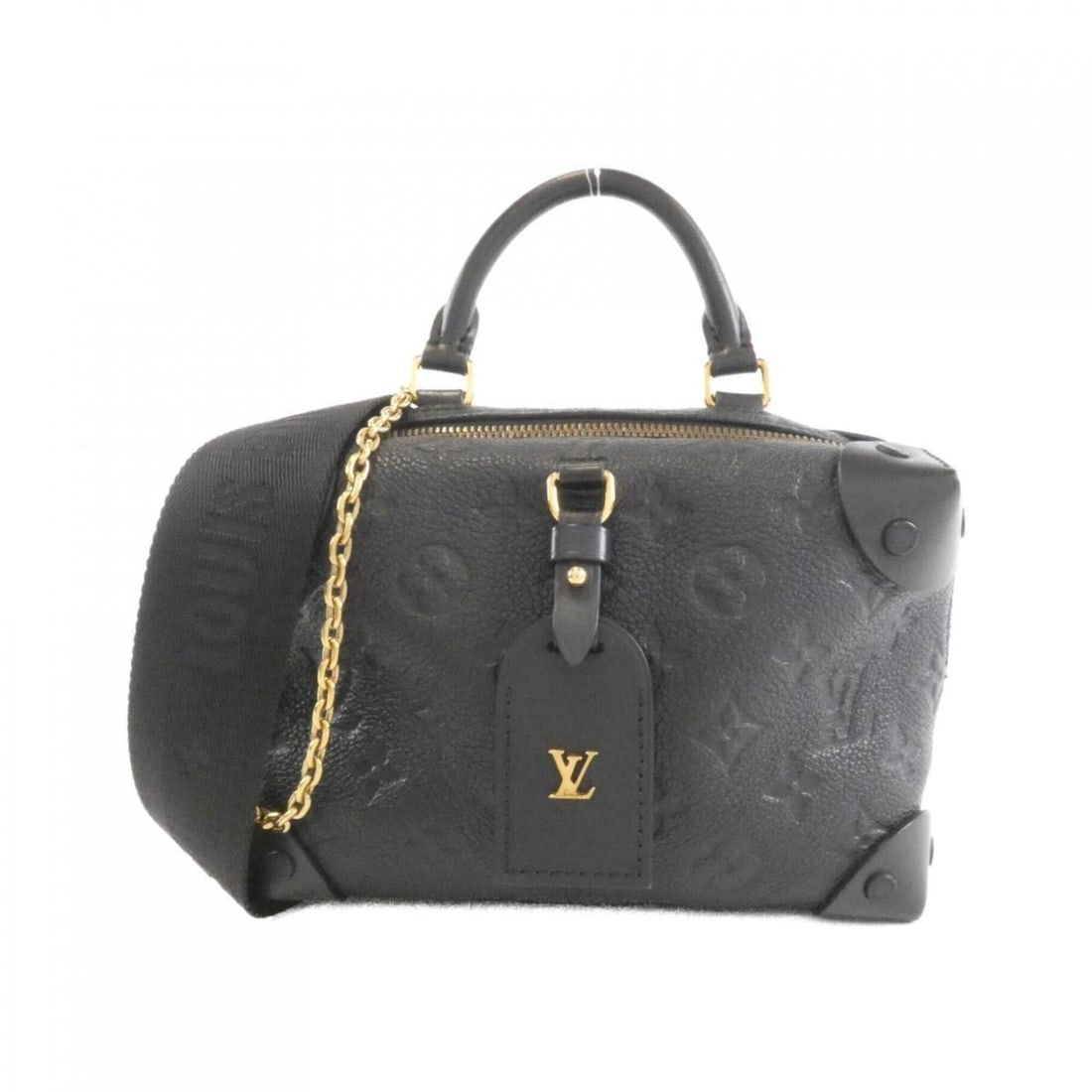 Louis Vuitton Monogram Empreinte Petite Malle Souple M45393 Handbag: --- Catalog ---Category: SizeSize (HxWxD): 14cm x 20cm x 8cm / 5.51'' x 7.87'' x 3.14''Category: DesignType: HandbagColor: BlackGender: WomenMaterial: Leather Hardware Color: GoldLeather/Fur Type: