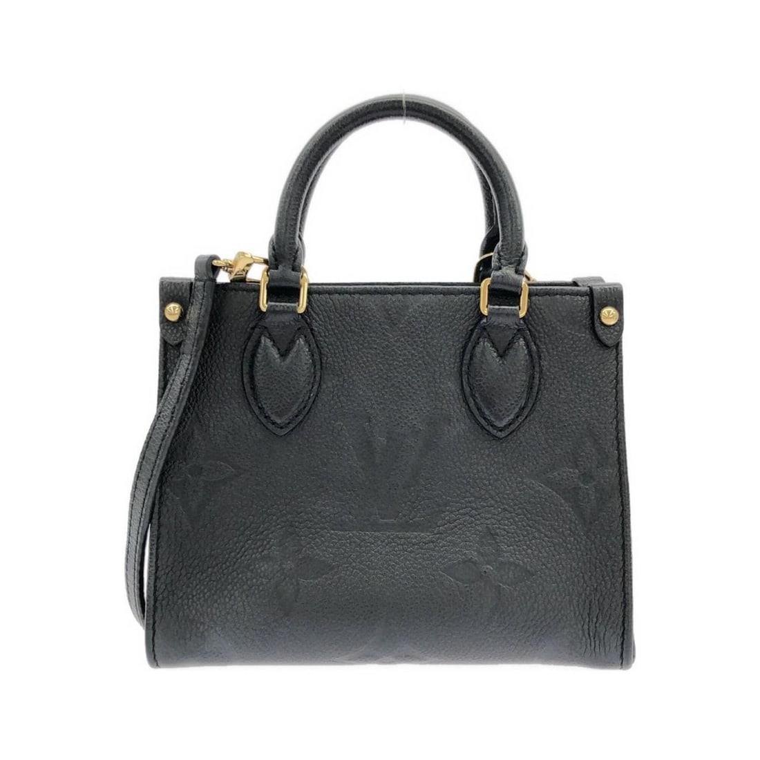 Louis Vuitton Monogram Empreinte OnTheGo BB M46993 Handbag: --- Catalog ---Category: SizeSize (HxWxD): 15cm x 18cm x 8cm / 5.9'' x 7.08'' x 3.14''Category: DesignType: HandbagColor: BlackGender: Men,WomenMaterial: Leather Leather/Fur Type: Calf