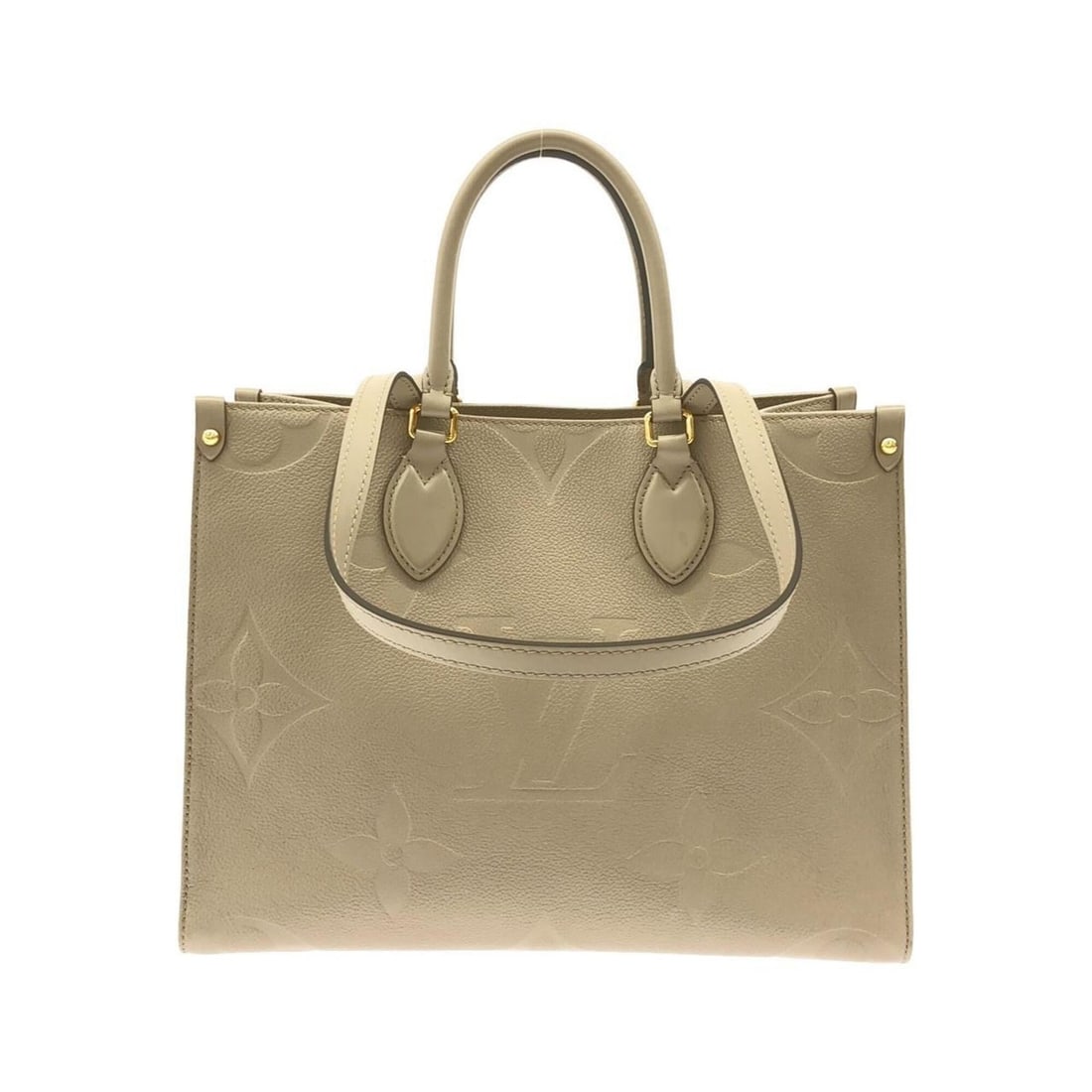 Louis Vuitton Monogram Empreinte OnTheGo MM M45607 Handbag: --- Catalog ---Category: SizeSize (HxWxD): 25.5cm x 34cm x 15.5cm / 10.03'' x 13.38'' x 6.1''Category: DesignType: HandbagColor: TourterelleGender: Men,WomenMaterial: Leather Hardware Color: