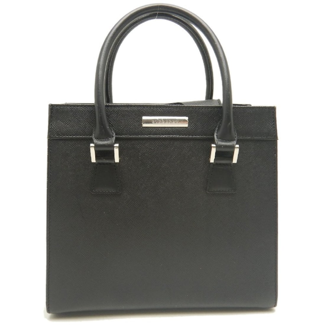 BURBERRY handbag, Saffiano leather, black, women's, 253918 (1 of 20)