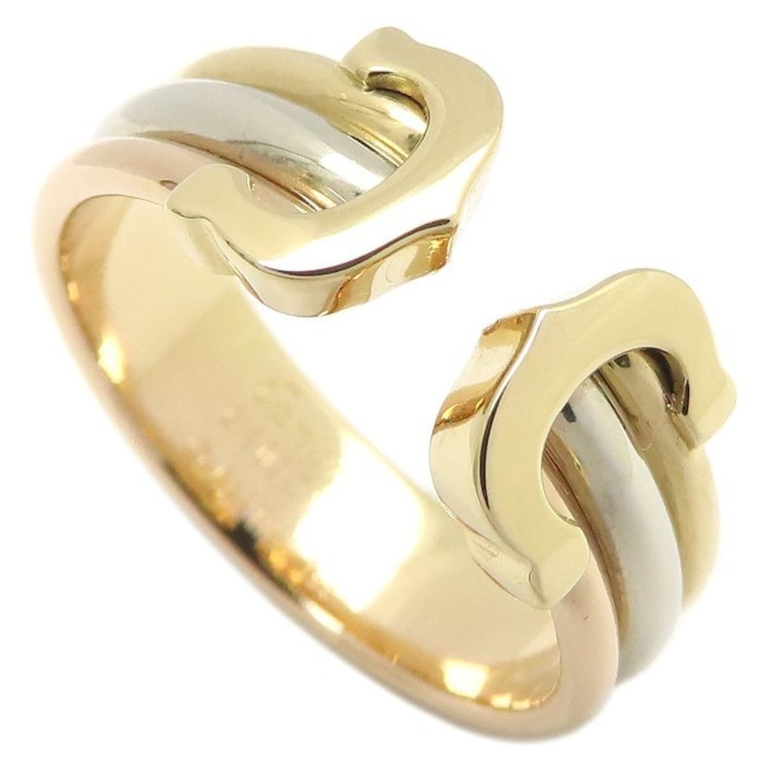 CARTIER Cartier 2C Ring, Size #50, 18K Three-Color Gold, Women's, 295669: --- Catalog ---Category: SizeJP Size: 12US Size: 6.5Category: DesignType: Band ringGender: WomenMaterial: Pink gold (18K), White gold (18K), Yellow gold (18K)Category: GeneralBrand: Cartier--- Item