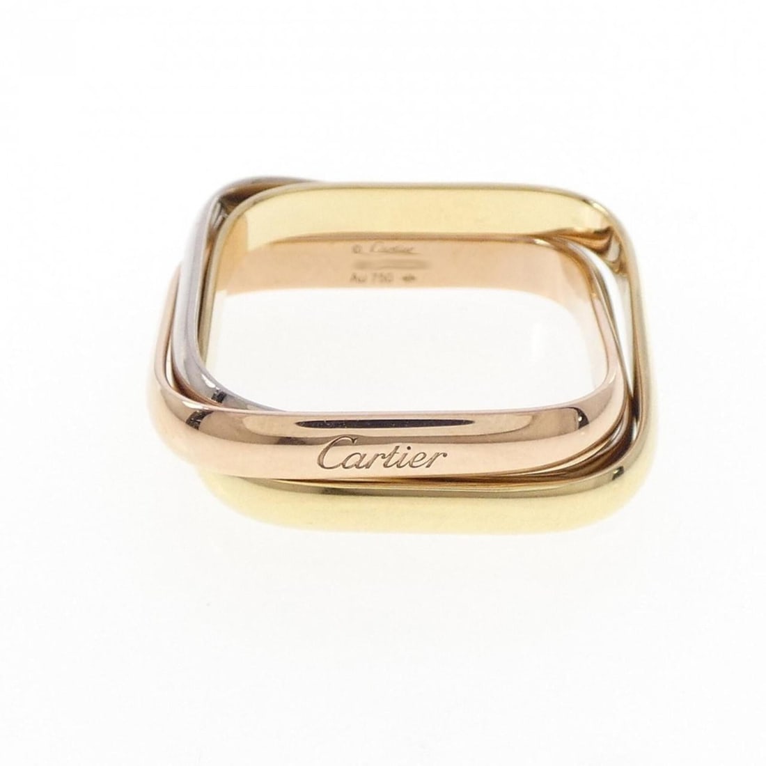 Cartier Trinity MM Ring: --- Catalog ---Category: SizeUS Size: 12.5Brand Size: 66Category: DesignType: Band ringGender: WomenMaterial: Pink gold (18K), White gold (18K), Yellow gold (18K)Category: GeneralMPN: B4240600Brand:
