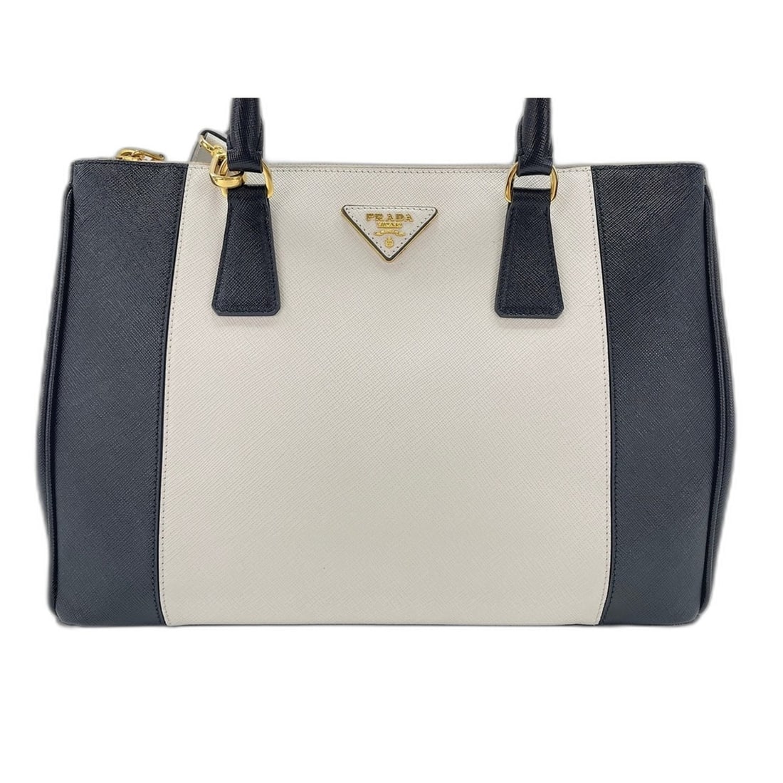 Prada leather handbag, white - 2