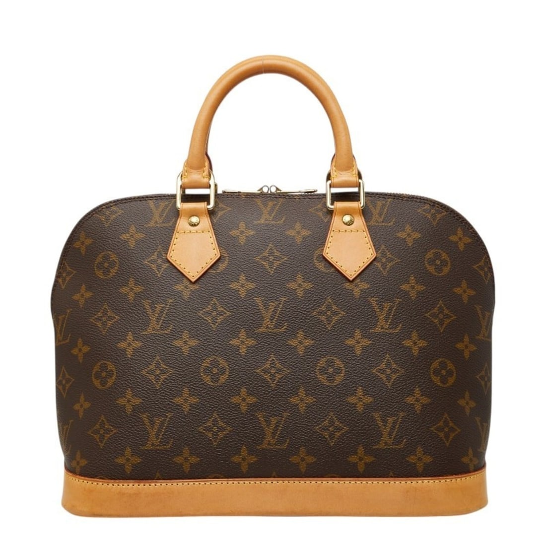 Louis Vuitton Monogram Alma PM (older model) handbag, M51130, brown leather, women's.: --- Catalog ---Category: SizeHandle Drop: 8.00cm / 3.15''Size (HxWxD): 23cm x 30cm x 17cm / 9.05'' x 11.81'' x 6.69''Category: DesignType: HandbagColor: BrownGender: WomenClosure: ZipperMaterial: PVC 