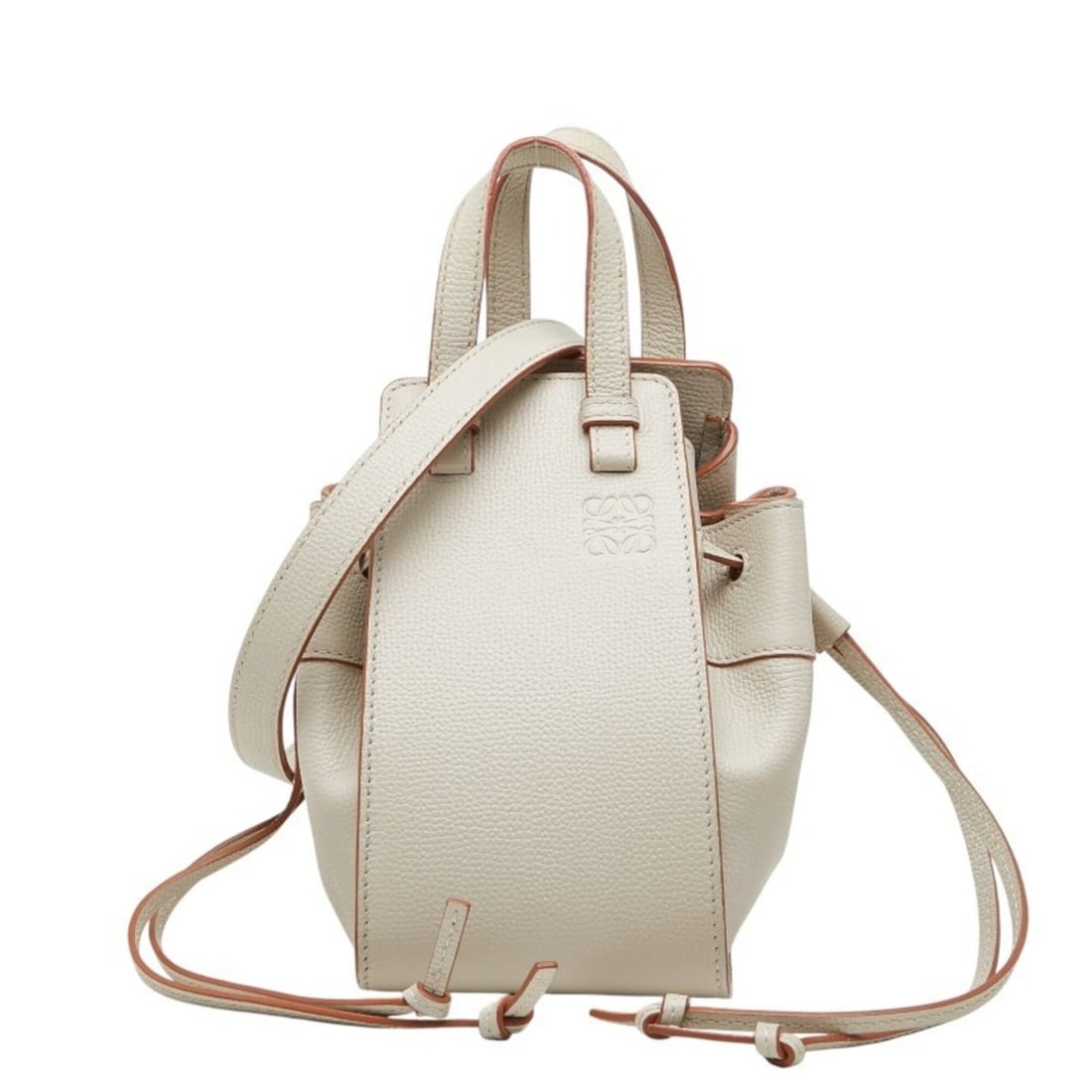 Loewe Anagram Hammock Drawstring Bag, Mini Handbag/Shoulder 2-Way, Ivory Leather, Women's.: --- Catalog ---Category: SizeStrap Drop: 58cm / 22.83''Handle Drop: 6.00cm / 2.36''Size (HxWxD): 20cm x 10.5cm x 14.5cm / 7.87'' x 4.13'' x 5.7''Category: DesignType: Handbag, Shoulder bagColor: Ivory