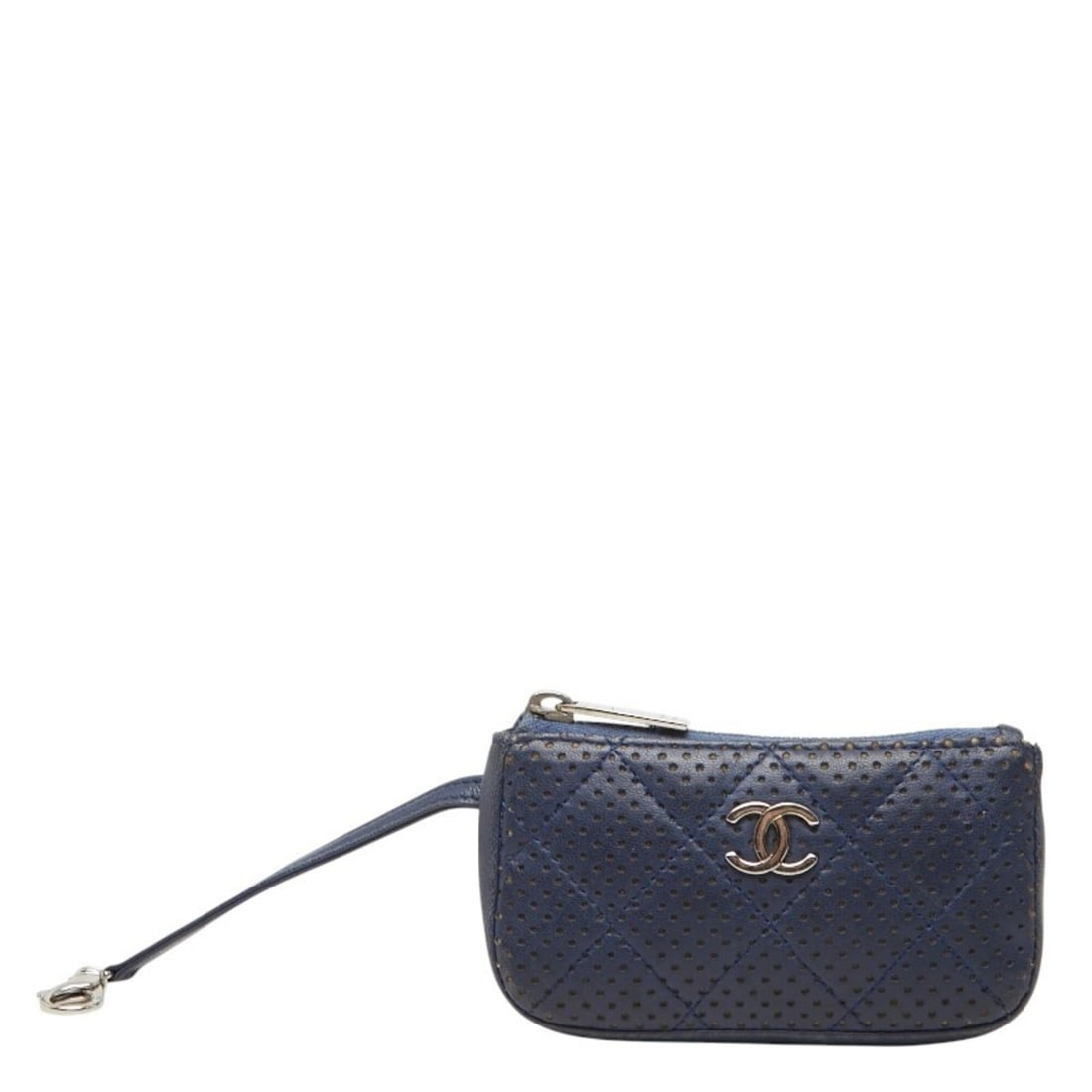 Chanel Matelassé Coco Mark Wallet/Coin Purse, Navy Leather, Women's CHANEL: --- Catalog ---Category: SizeSize (HxWxD): 6.3cm x 11.2cm x 1.5cm / 2.48'' x 4.4'' x 0.59''Category: DesignType: Coin purse/coin caseColor: NavyGender: WomenClosure: ZipperMaterial: Leather Category: 