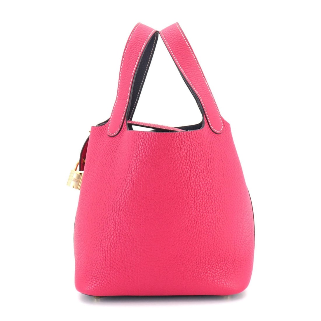 Piko Hermes Picotin Lock 18 Casaque PM Handbag, Taurillon Clemence Leather, Rose Extreme, Blue Nuit,: --- Catalog ---Category: SizeSize (HxWxD): 18.5cm x 18cm x 13.5cm / 7.28'' x 7.08'' x 5.31''Category: DesignType: HandbagColor: Blue nuit, PinkGender: Women,MenMaterial: Taurillon clemence leather Cat