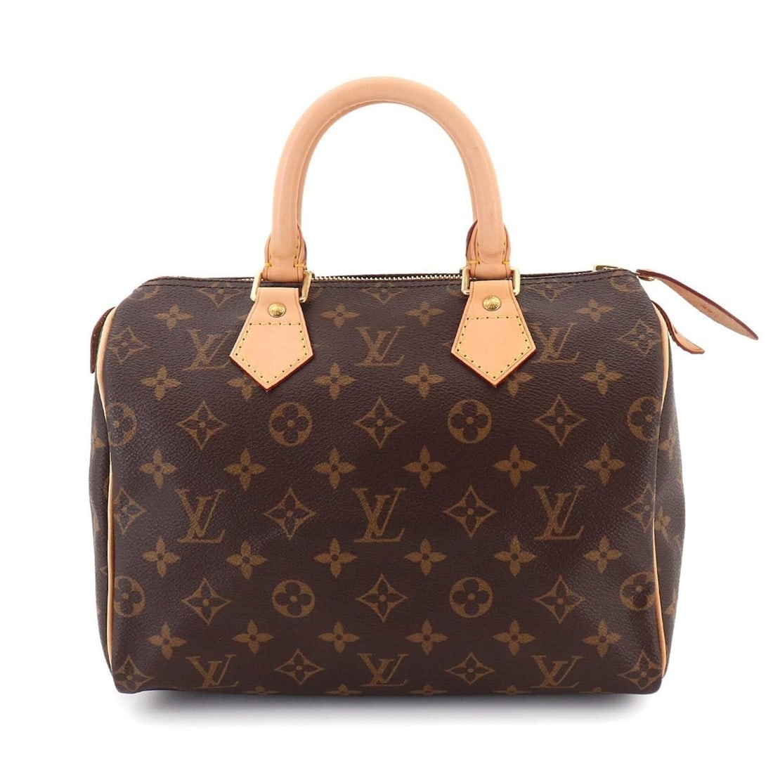 Louis Vuitton Speedy 25 Monogram Handbag, Brown, M41528, Gold Hardware: --- Catalog ---Category: SizeSize (HxWxD): 19cm x 25.5cm x 14.5cm / 7.48'' x 10.03'' x 5.7''Category: DesignType: HandbagColor: Brown, MonogramGender: WomenMaterial: Monogram , Canvas Category: Genera