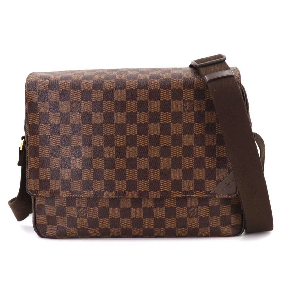 Louis Vuitton Shelton MM Damier Shoulder Handbag, Ebene Brown, N41149, Gold Hardware: --- Catalog ---Category: SizeSize (HxWxD): 26cm x 32cm x 8cm / 10.23'' x 12.59'' x 3.14''Category: DesignType: Handbag, Shoulder bagColor: Brown, EbeneGender: Women,MenMaterial: Damier Canvas Category