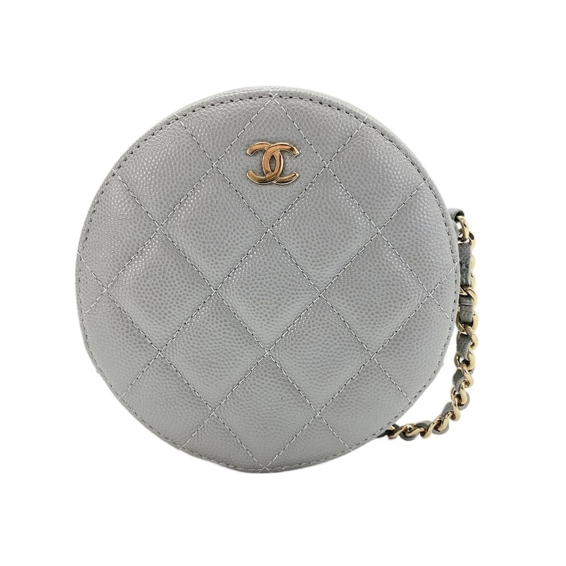 Chanel CHANEL Caviar Skin Matelassé Shoulder Bag, Gray: --- Catalog ---Category: SizeSize (HxWxD): 12cm x 12cm x 5cm / 4.72'' x 4.72'' x 1.96''Category: DesignType: Shoulder bagColor: GrayGender: WomenMaterial: Grained Calfskin Category: GeneralBrand: Chan