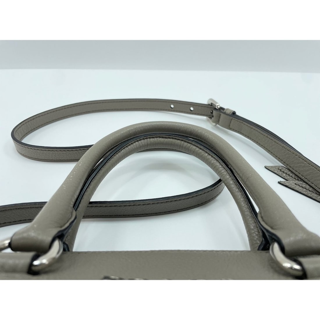 Prada leather handbag, gray - 10