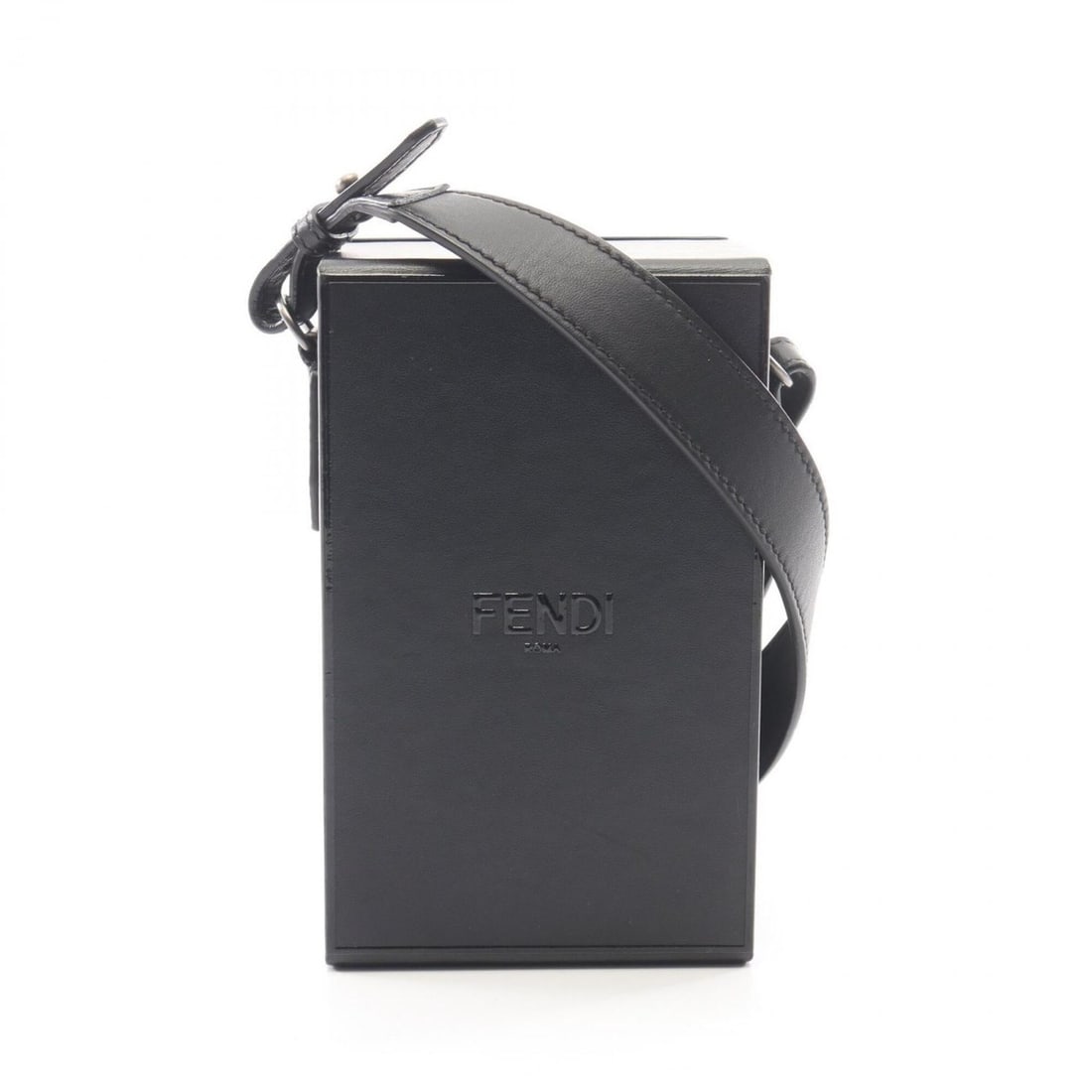 Fendi Box Shoulder Bag Handbag Leather Men's Women's Black: --- Catalog ---Category: SizeSize (HxWxD): 17cm x 10cm x 7cm / 6.69'' x 3.93'' x 2.75''Category: DesignType: Handbag, Shoulder bagColor: BlackGender: Men,WomenMaterial: Leather Category: GeneralBrand: