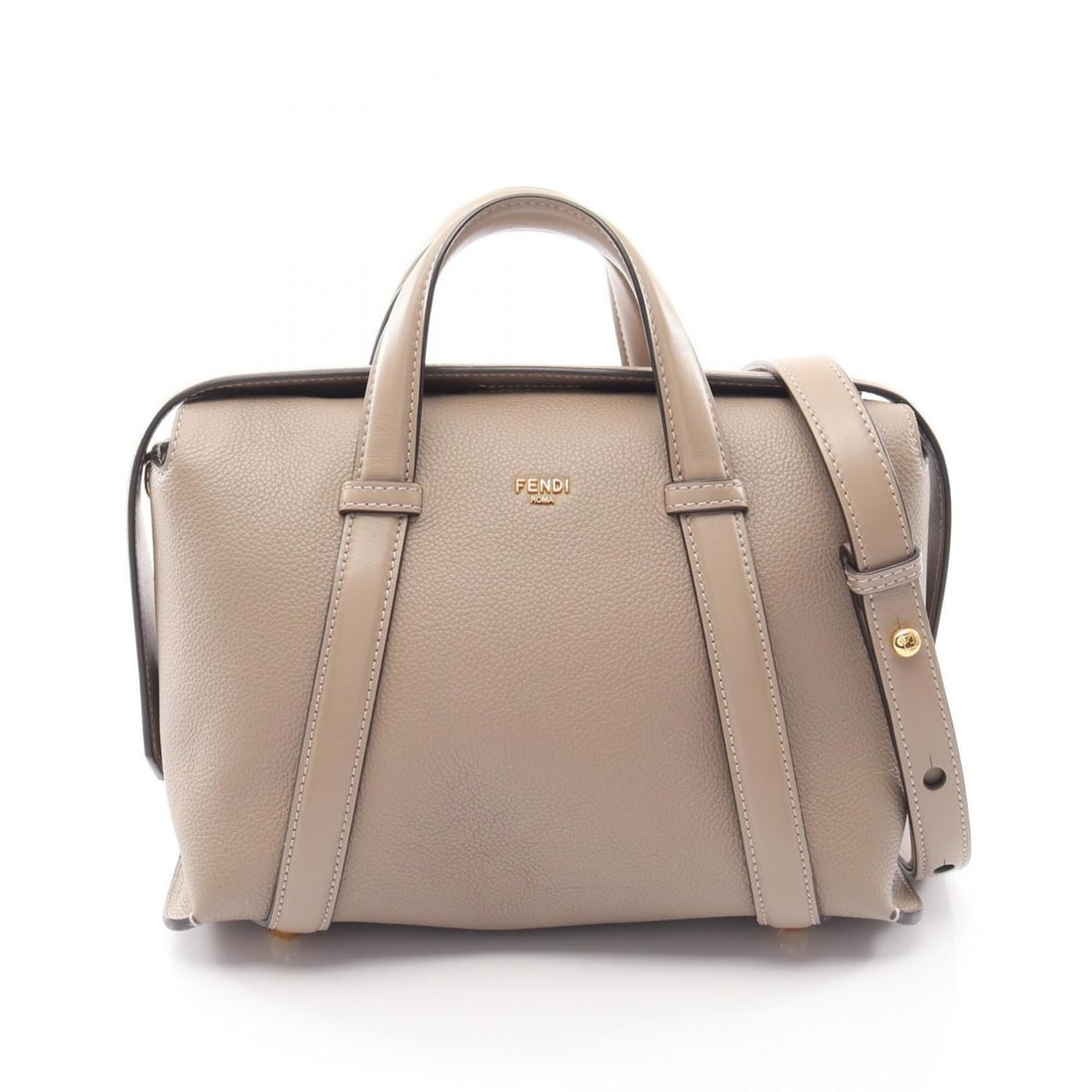 Fendi Boston 365 Medium 2-Way Handbag, Leather, Women's, Beige, 8BL152: --- Catalog ---Category: SizeSize (HxWxD): 18cm x 27cm x 14cm / 7.08'' x 10.62'' x 5.51''Category: DesignType: HandbagColor: BeigeGender: WomenMaterial: Leather Category: GeneralMPN: 8BL152Brand: Fend