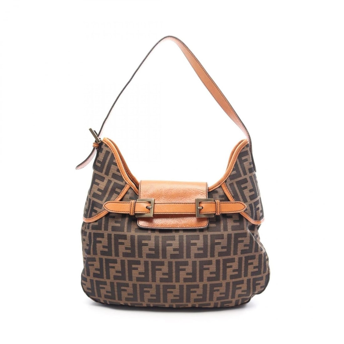 Fendi Zucca Shoulder Bag/Handbag, Canvas and Leather, Women's, Black/Brown: --- Catalog ---Category: SizeSize (HxWxD): 26cm x 33cm x 7cm / 10.23'' x 12.99'' x 2.75''Category: DesignType: Handbag, Shoulder bagColor: Black, BrownGender: WomenMaterial: Canvas , Leather Category: