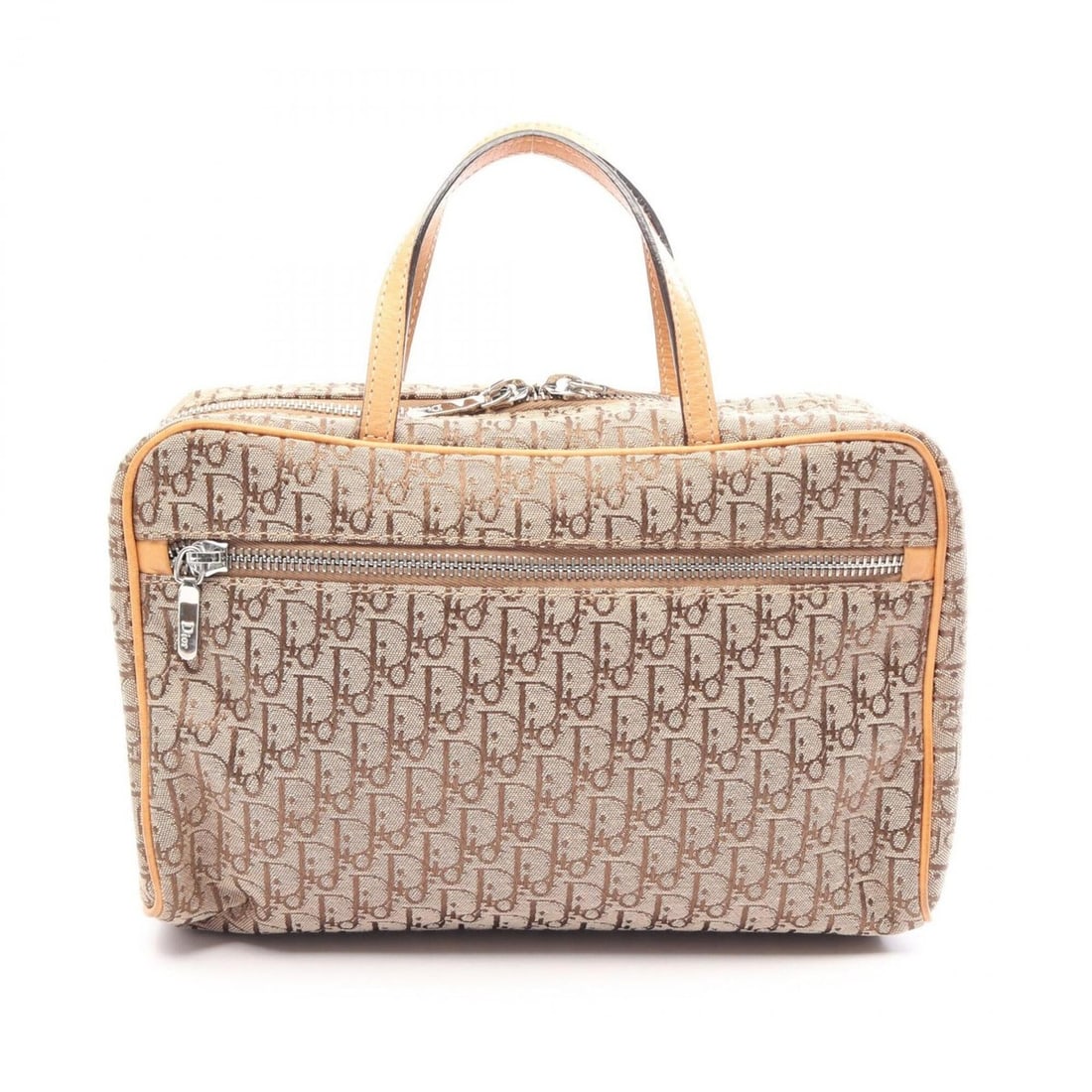 Christian Dior Dior Trotter handbag, canvas and leather, women's, beige/brown.: --- Catalog ---Category: SizeSize (HxWxD): 15cm x 23cm x 7cm / 5.9'' x 9.05'' x 2.75''Category: DesignType: HandbagColor: Beige, BrownGender: WomenMaterial: Canvas , Leather Category: GeneralBrand: Ch