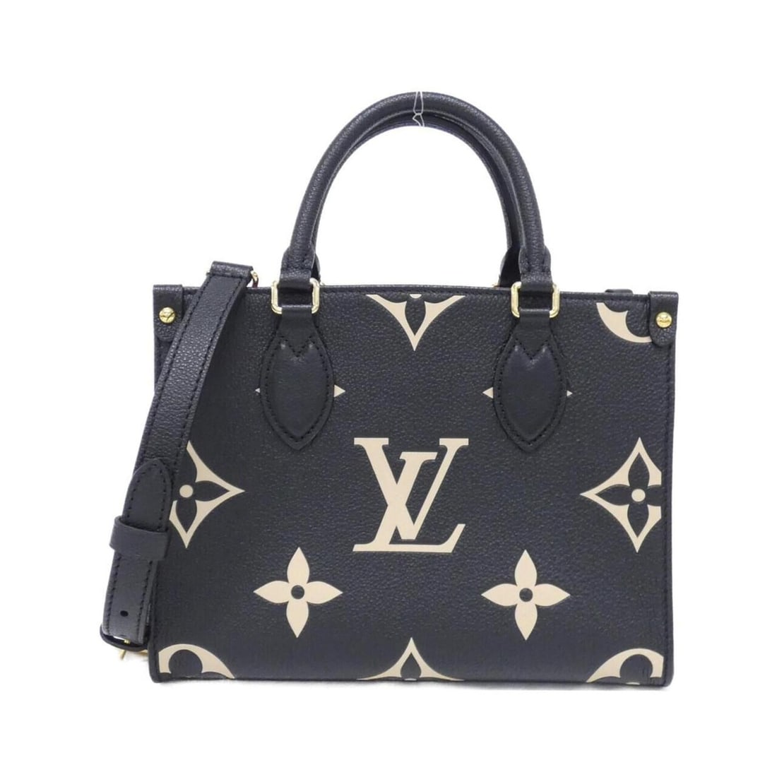 Louis Vuitton Bicolor Monogram Empreinte OnTheGo PM M45659 Handbag: --- Catalog ---Category: SizeSize (HxWxD): 19cm x 25cm x 11cm / 7.48'' x 9.84'' x 4.33''Category: DesignType: HandbagColor: Beige, BlackGender: WomenMaterial: Leather Leather/Fur Type: CalfskinCategor