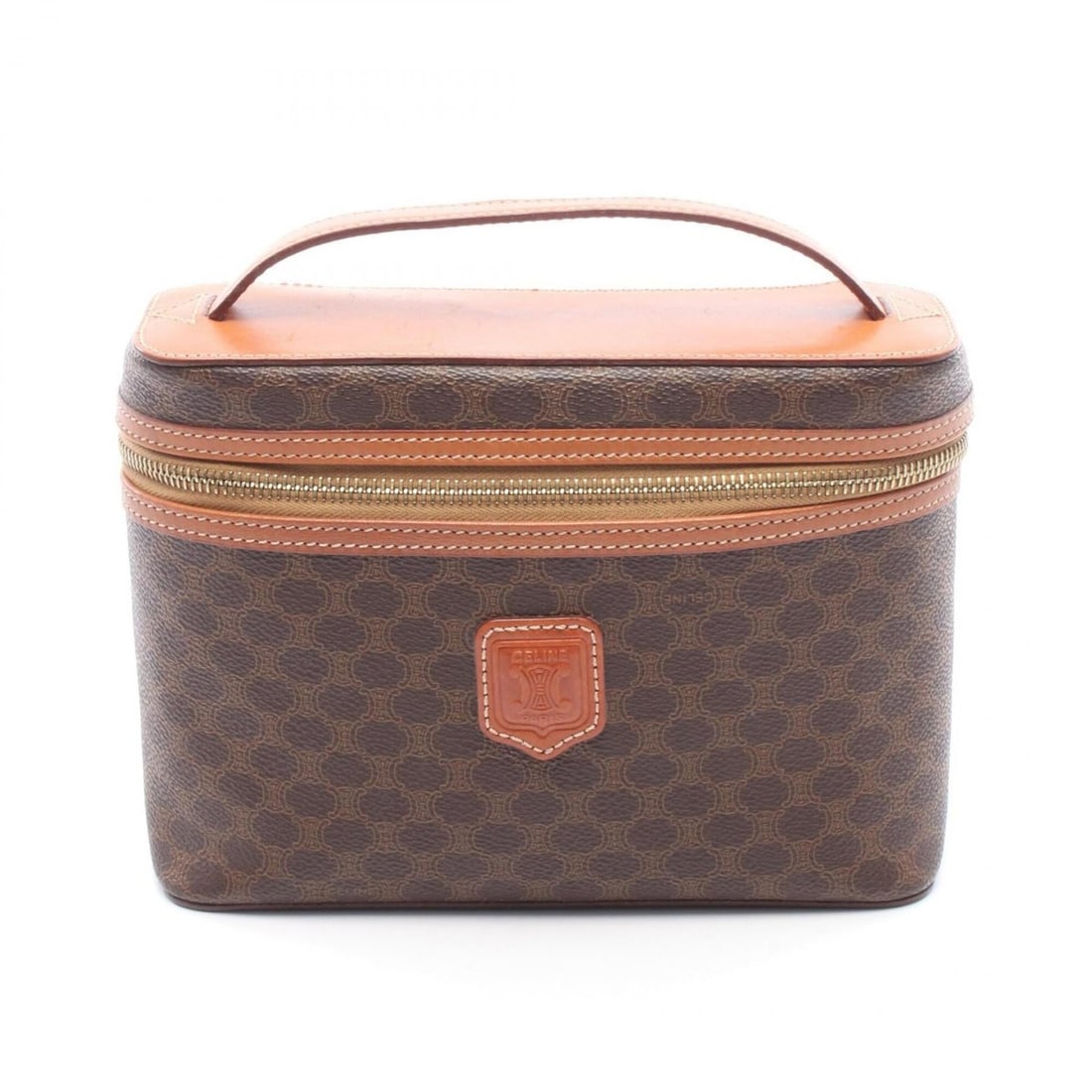 Celine Macadam Handbag, Coated Canvas Leather, Women's, Brown: --- Catalog ---Category: SizeSize (HxWxD): 15cm x 21cm x 7cm / 5.9'' x 8.26'' x 2.75''Category: DesignType: HandbagColor: BrownGender: WomenMaterial: Coated canvas , Leather Category: GeneralBrand: Ce