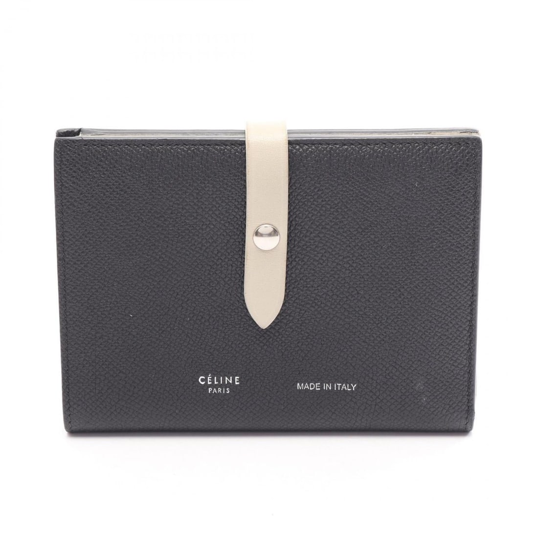 Celine Strap Medium Multi-Function Bi-fold Wallet, Leather, Women's, Black/Beige, 104813A15 38BJ: --- Catalog ---Category: SizeSize (HxWxD): 10cm x 14cm x 2.5cm / 3.93'' x 5.51'' x 0.98''Category: DesignType: Wallet (bi-fold)Color: Beige, BlackGender: WomenMaterial: Leather Category: GeneralMPN: 1