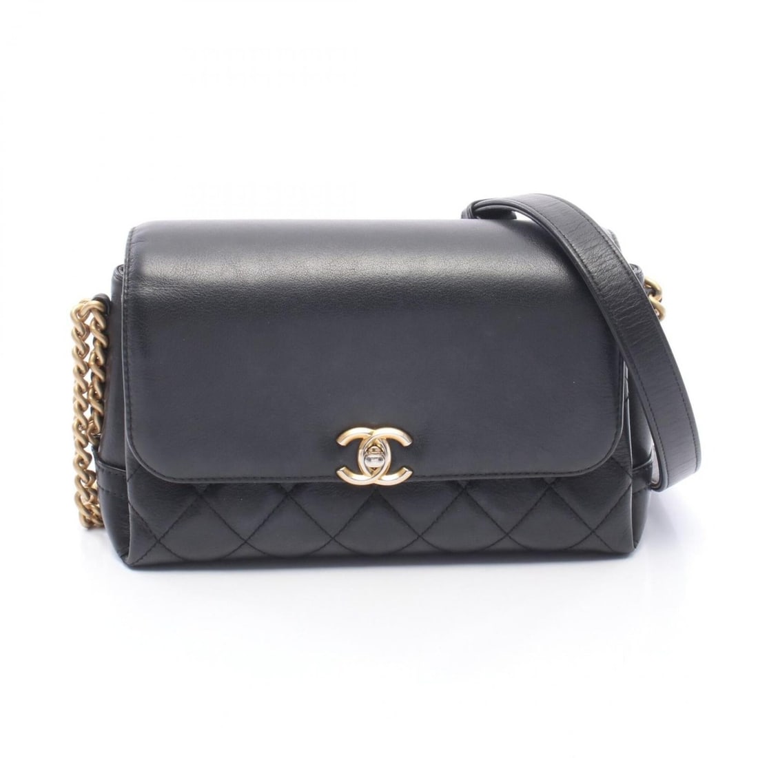 Chanel Matelassé Shoulder Bag/Handbag, Leather, Women's, Black, AS0747 (1 of 17)