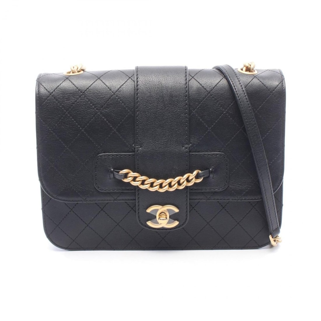 Chanel Matelassé Shoulder Bag/Handbag, Leather, Women's, Black: --- Catalog ---Category: SizeSize (HxWxD): 19.5cm x 25.5cm x 8cm / 7.67'' x 10.03'' x 3.14''Category: DesignType: Handbag, Shoulder bagColor: BlackGender: WomenMaterial: Leather Hardware Color: GoldCa