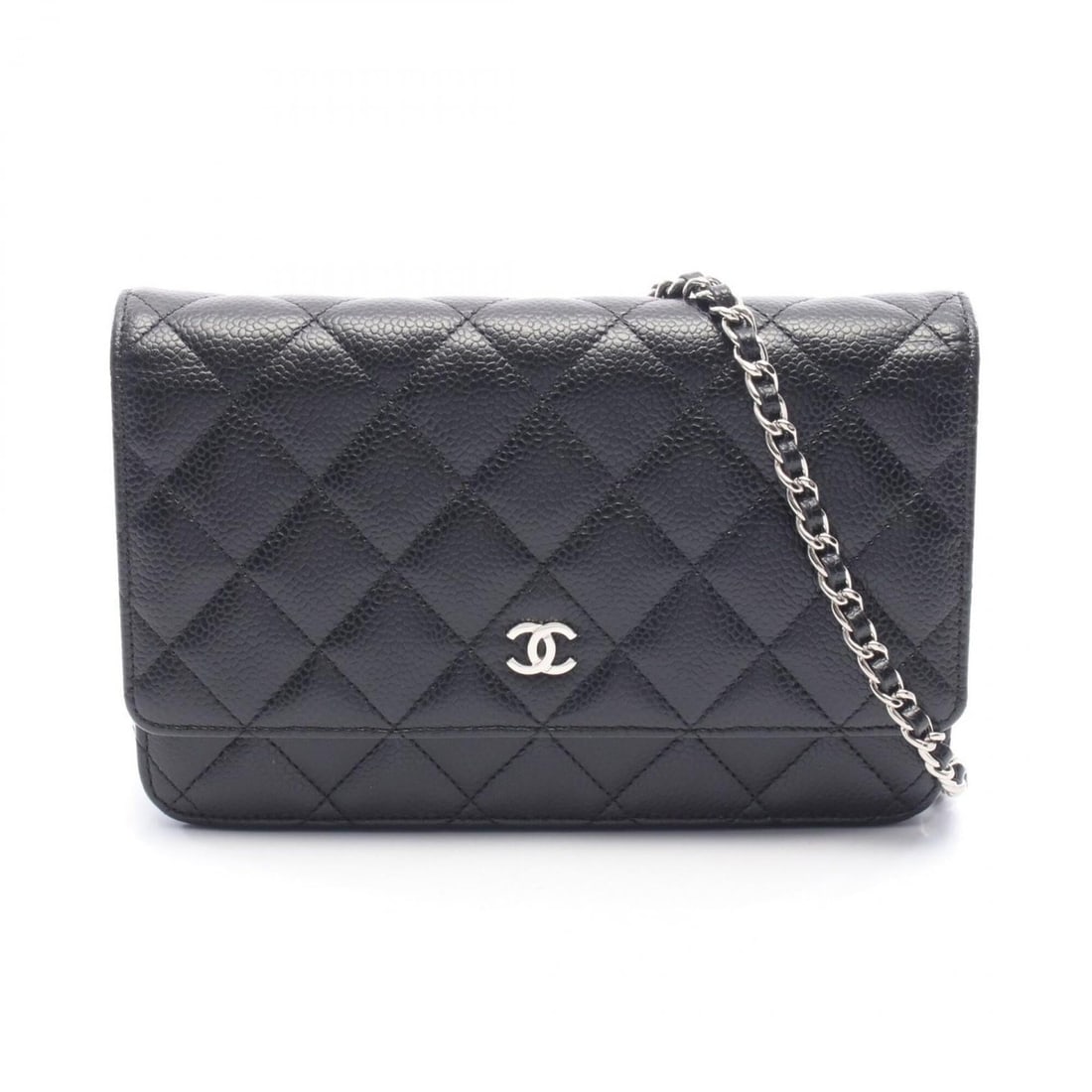 Chanel Matelassé Shoulder Bag/Handbag, Caviar Leather (Grained Calfskin), Women's, Black, A33814: --- Catalog ---Category: SizeSize (HxWxD): 12cm x 19cm x 3cm / 4.72'' x 7.48'' x 1.18''Category: DesignType: Handbag, Shoulder bagColor: BlackGender: WomenMaterial: Grained Calfskin Hardware Color: Si