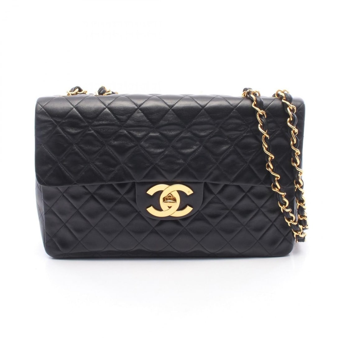 Chanel CHANEL Large Matelassé 34 Shoulder Bag Handbag Lambskin (Sheepskin) Women's Black (1 of 14)