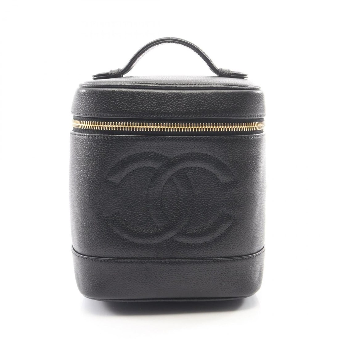 Chanel Coco Mark Handbag, Caviar Leather (Grained Calfskin), Women's, Black, A01998: --- Catalog ---Category: SizeSize (HxWxD): 17cm x 15cm x 12cm / 6.69'' x 5.9'' x 4.72''Category: DesignType: HandbagColor: BlackGender: WomenMaterial: Grained Calfskin Hardware Color: GoldCategory: Ge