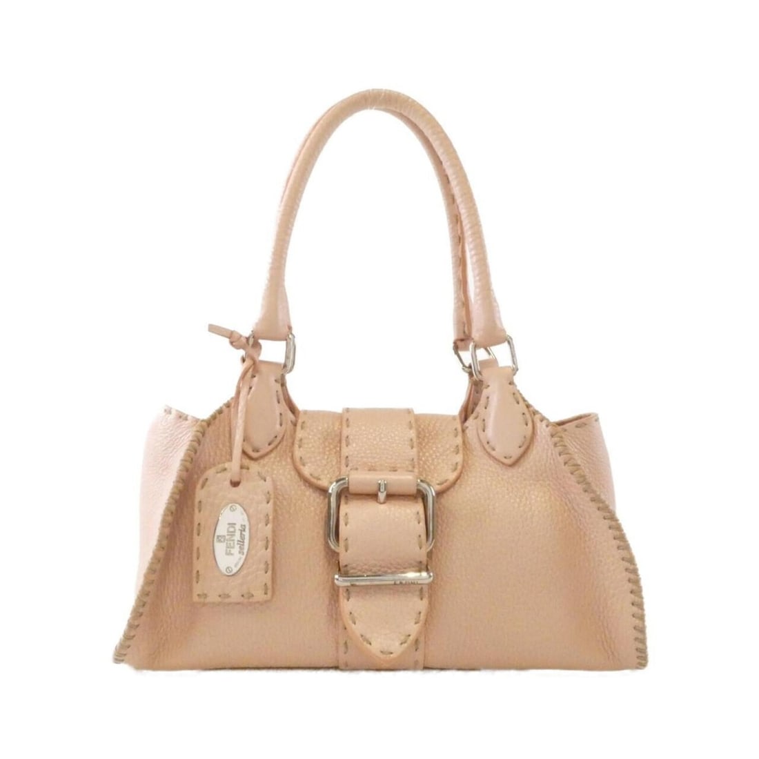 Fendi Selleria 8BR439 NDU Shoulder Bag: --- Catalog ---Category: SizeSize (HxWxD): 12cm x 25cm x 10cm / 4.72'' x 9.84'' x 3.93''Category: DesignType: Shoulder bagColor: Beige, Beige pinkGender: WomenMaterial: Leather Category: GeneralMPN: 8
