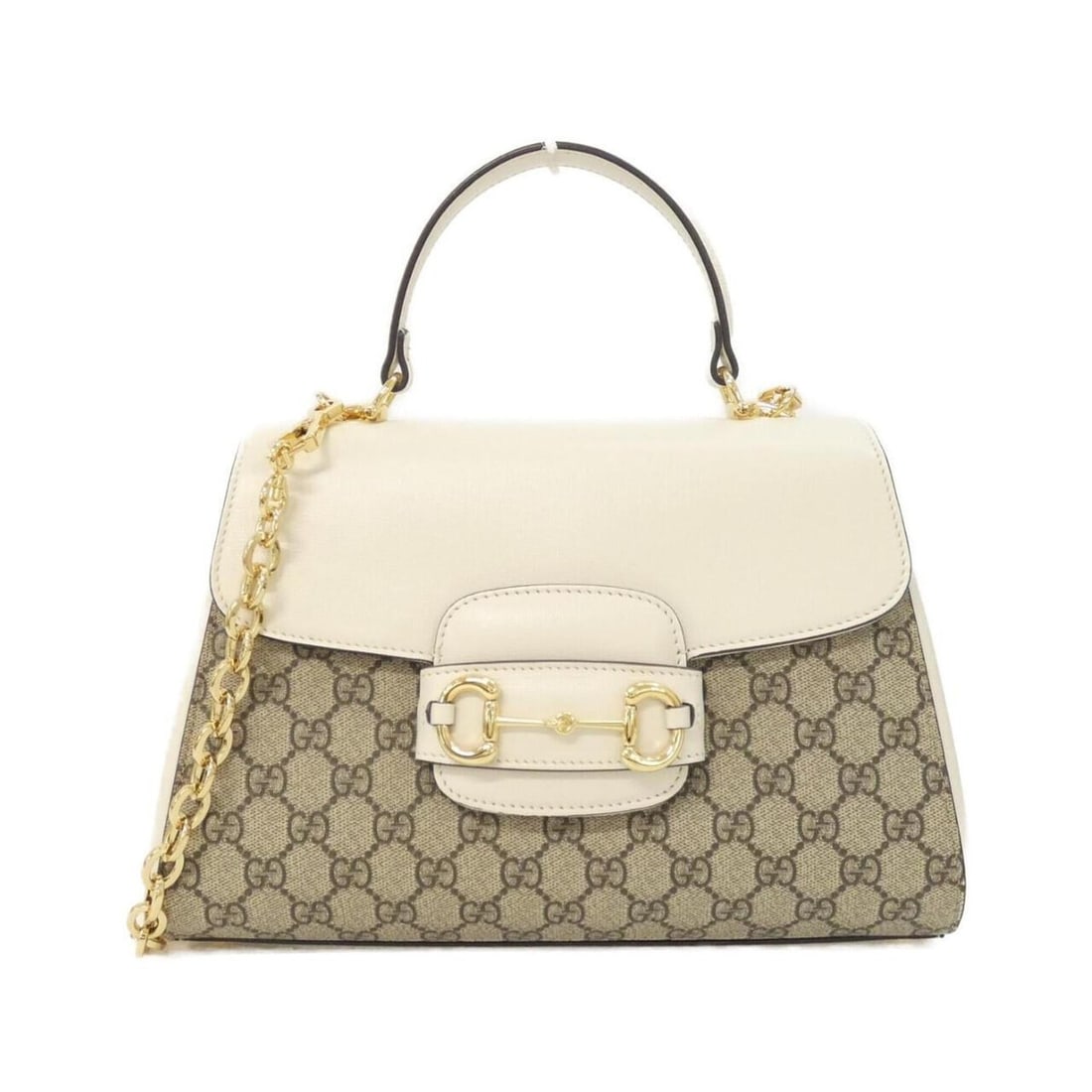 Gucci HORSEBIT 1955 702049 92TCK Handbag: --- Catalog ---Category: SizeSize (HxWxD): 20cm x 29cm x 13cm / 7.87'' x 11.41'' x 5.11''Category: DesignType: HandbagColor: Beige, WhiteGender: WomenMaterial: GG Supreme , Canvas , Leather Category: