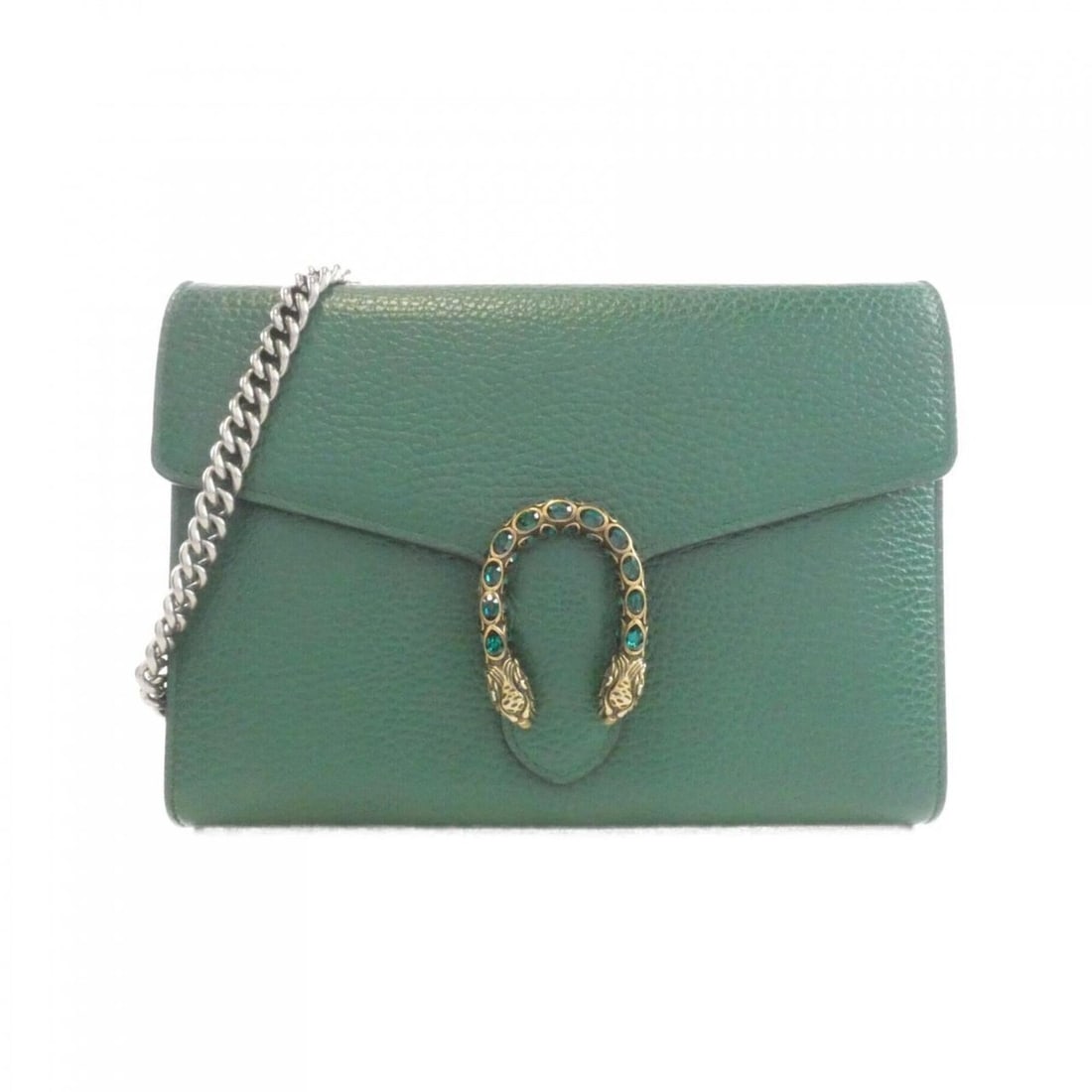Gucci DIONYSUS 401231 CAOGX Wallet Chain: --- Catalog ---Category: SizeSize (HxWxD): 13cm x 20cm x 4cm / 5.11'' x 7.87'' x 1.57''Category: DesignType: Chain/Shoulder walletColor: Emerald greenGender: WomenMaterial: Leather Category: GeneralMP