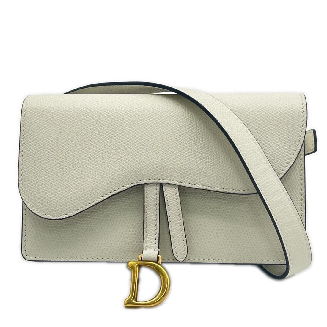Christian Dior Calfskin Saddle Belt Pouch S5619CWVG Waist Bag White Women's: --- Catalog ---Category: SizeSize (HxWxD): 10cm x 17cm x 2.5cm / 3.93'' x 6.69'' x 0.98''Category: DesignColor: WhiteGender: WomenMaterial: Leather Category: GeneralMPN: S5619CWVGBrand: Christian Dior