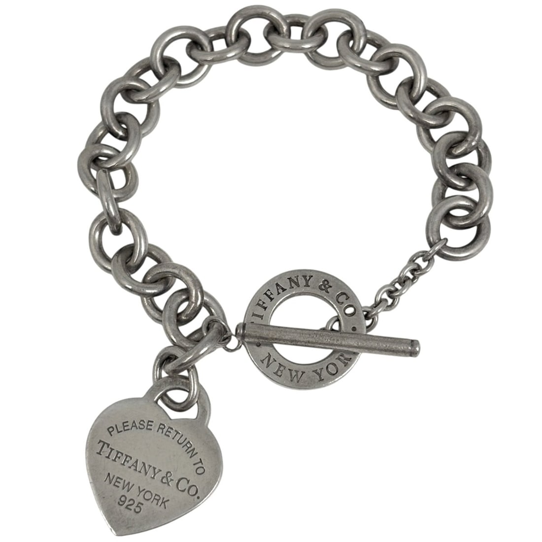 Tiffany & Co. Return to Bracelet, Heart Tag, Sterling Silver 925, Women's: --- Catalog ---Category: SizeLength: 19.5cm / 7.67''Category: DesignType: Charm braceletColor: SilverGender: WomenMaterial: Silver 925Category: GeneralBrand: Tiffany--- Item List ---Section: Condition