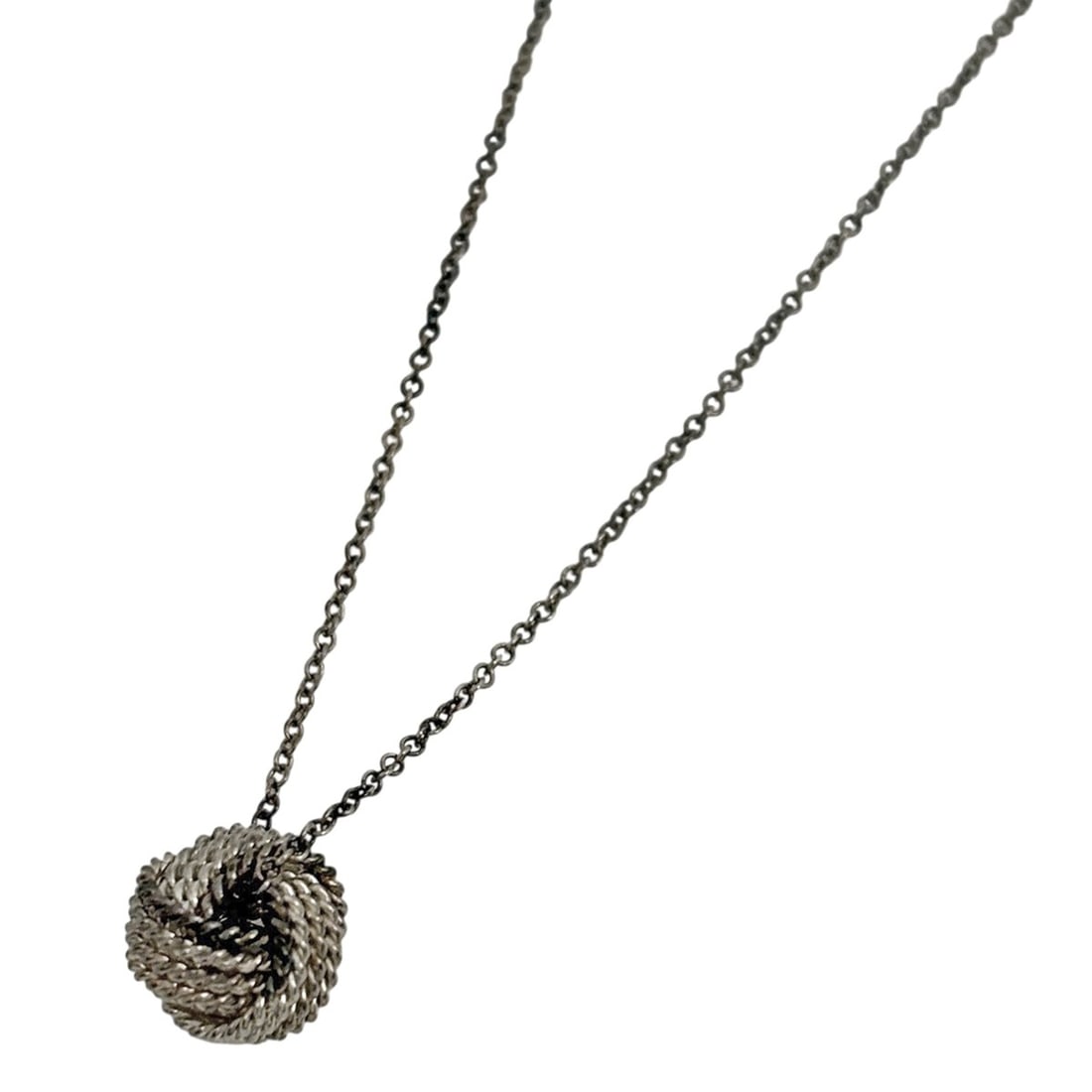 Tiffany & Co. Somerset Twist Necklace, Sterling Silver 925, Silver, Women's: --- Catalog ---Category: SizePendant Size: 7mm x 9mm / 0.27'' x 0.35''Neck Circumference: 40 cm / 15.74''Category: DesignColor: SilverGender: WomenMaterial: Silver 925Necklace Type: NecklaceCategory: 