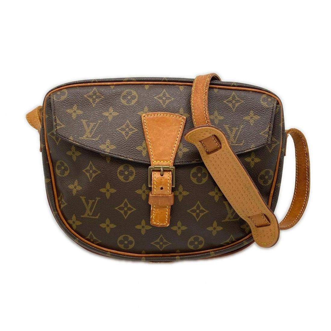 LOUIS VUITTON Louis Vuitton Monogram Jeune Fille 27 M51225 Shoulder Bag Brown Beige Leather Women's (1 of 17)
