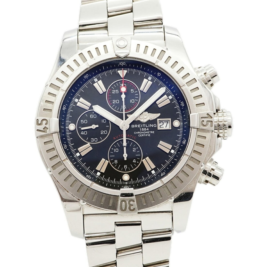 Breitling Super Avenger A13370 Black Dial Men's Watch (1 of 11)