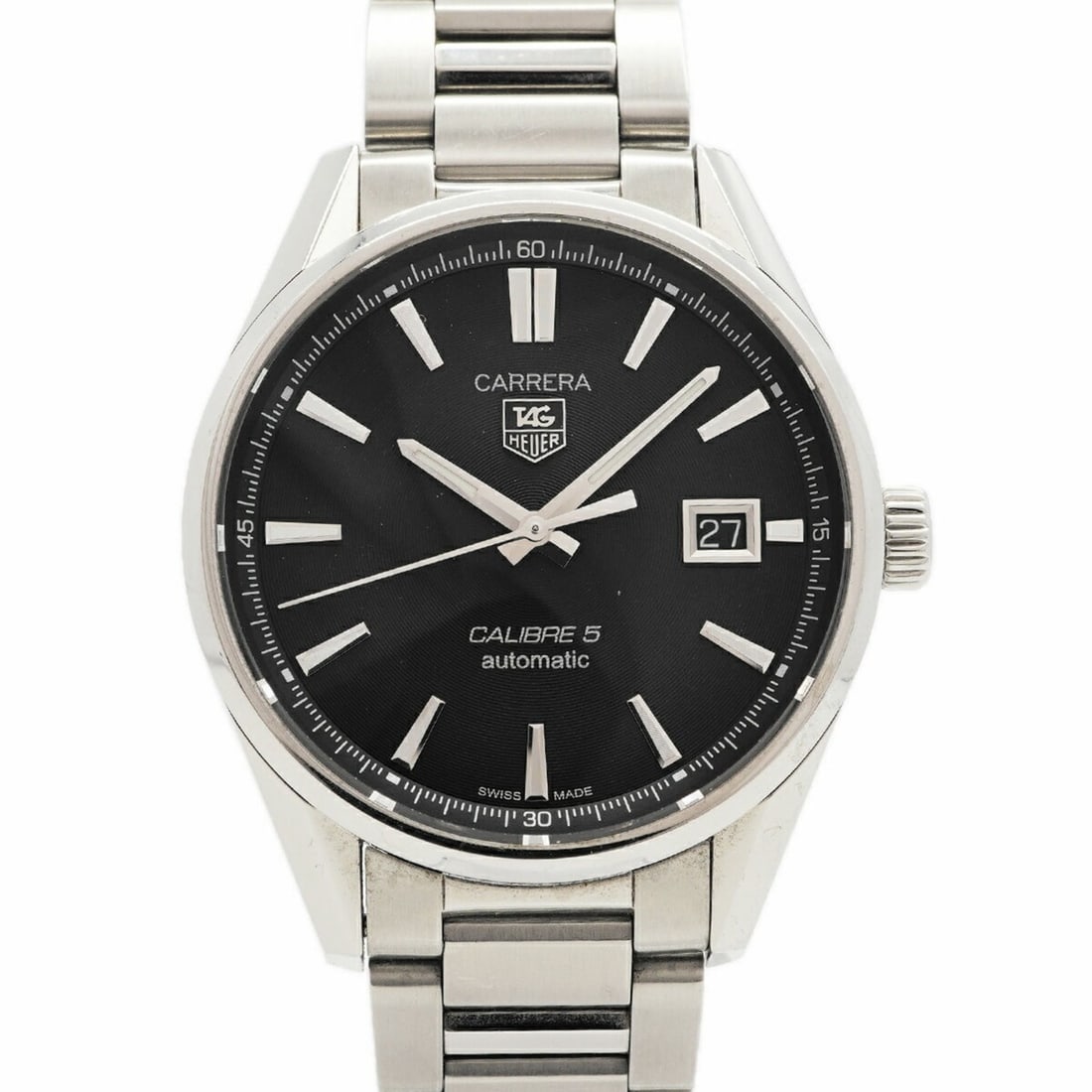 TAG Heuer Carrera Calibre 5 WAR211A Black Dial Men's Watch (1 of 9)