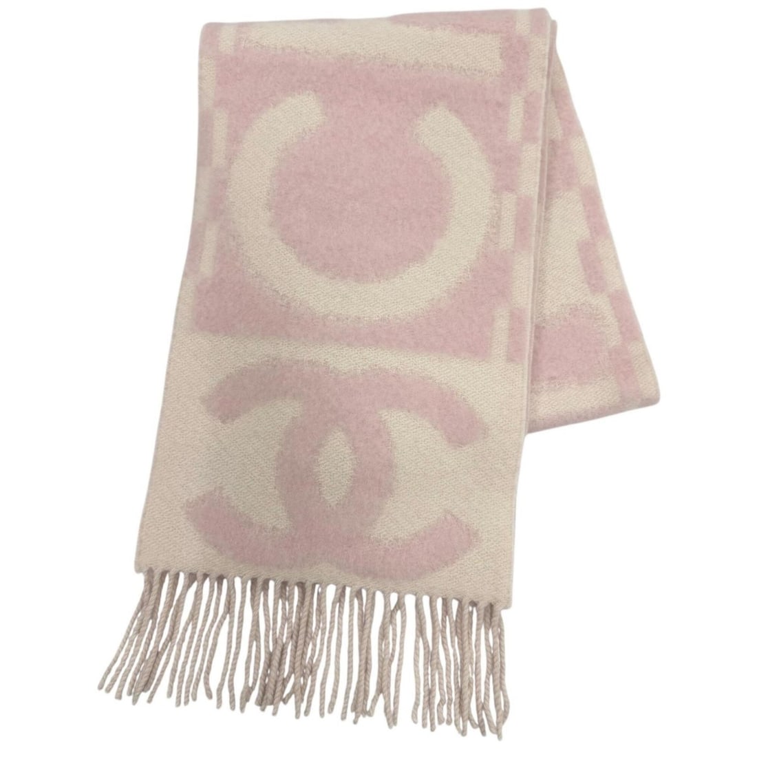 CHANEL 2025 Autumn/Winter Cashmere Silk Coco Mark Logo Design Fringe Stole/Scarf, Pink, Made in: --- Catalog ---Category: SizeSize (LxW): 1.6m x 27cm / 62.99'' x 10.62''Category: DesignType: StoleColor: PinkGender: WomenMaterial: Cashmere , Silk Category: GeneralBrand: ChanelCountry of Origin: It