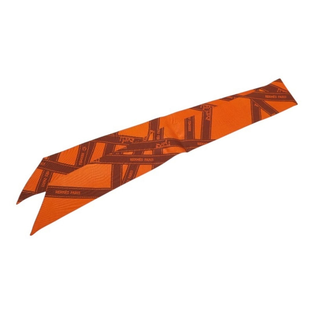 Hermes Twilly BOLDUC Scarf Muffler Orange Silk Women's HERMES: --- Catalog ---Category: SizeSize (LxW): 85cm x 5cm / 33.46'' x 1.96''Category: DesignType: ScarfColor: OrangeGender: WomenMaterial: Silk Category: GeneralBrand: Hermes--- Item List ---Section: Condit