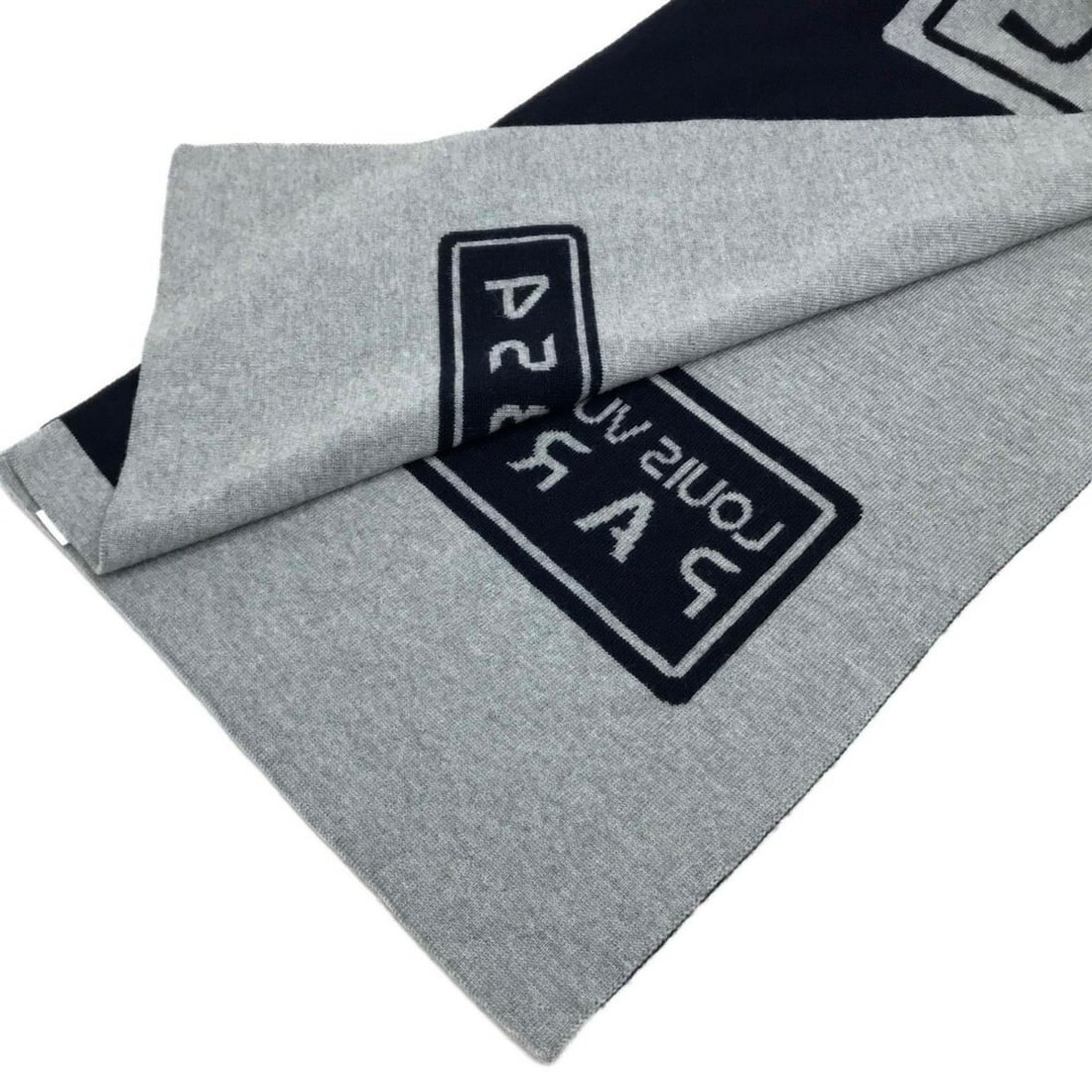 LOUIS VUITTON MP2236 Echarpe Gravity Scarf Wool Men's Navy E-200205-13 (1 of 9)