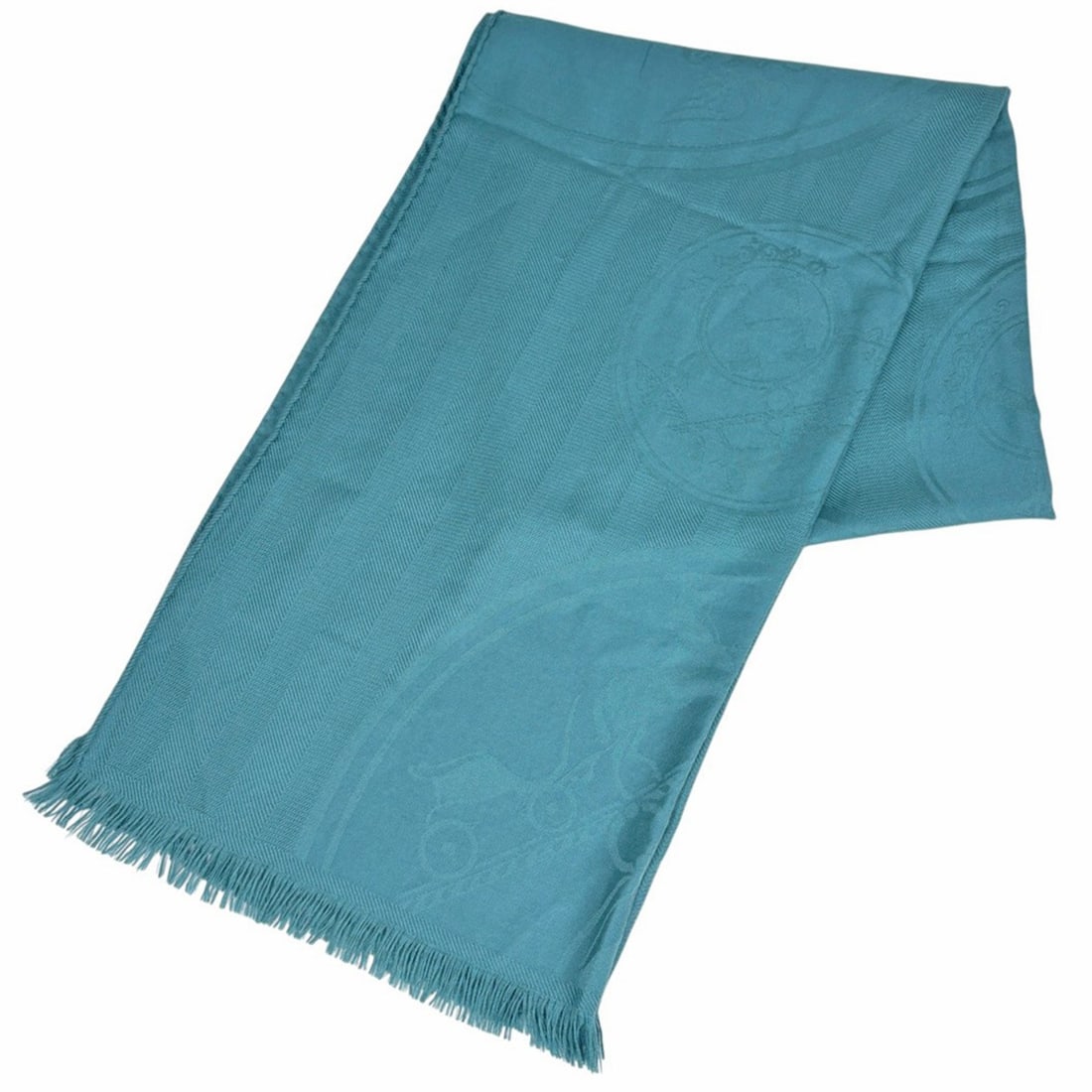 Hermes logo scarf/muffler, cashmere/silk, blue, for women.: --- Catalog ---Category: SizeSize (LxW): 75cm x 2.2m / 29.52'' x 86.61''Category: DesignType: StoleColor: BlueGender: WomenMaterial: Cashmere 85%, Silk 15%Category: GeneralBrand: Hermes--- Item List -