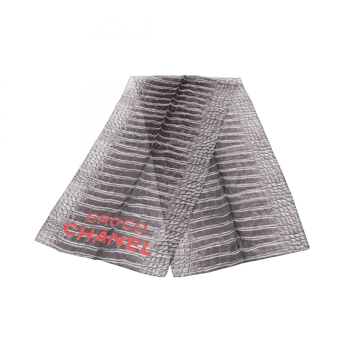 Chanel CHANEL CROCO Scarf Muffler Silk Women's Black/Red Multicolor: --- Catalog ---Category: SizeSize (LxW): 1.35m x 32cm / 53.14'' x 12.59''Category: DesignType: ScarfColor: Black, Multi-color, Red colorGender: WomenMaterial: Silk Category: GeneralBrand: Chanel--- It