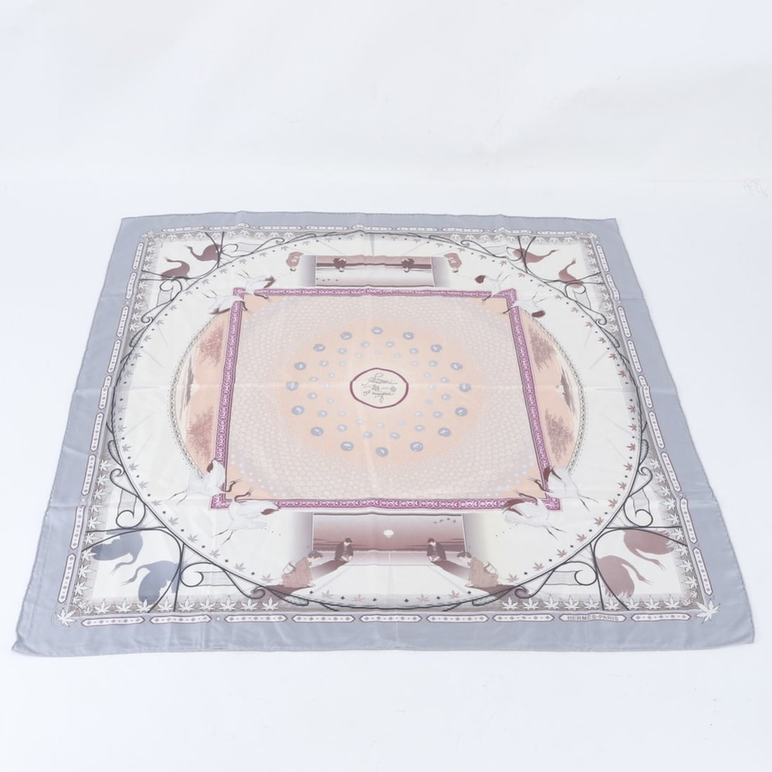 Hermes Carre 90 scarf with tag, "Chaque Rencontre est Unique" (Once in a Lifetime Encounter), 100%: --- Catalog ---Category: SizeSize (LxW): 89cm x 90cm / 35.03'' x 35.43''Category: DesignType: ScarfColor: Multi-colorGender: WomenMaterial: Silk Category: GeneralBrand: HermesCountry of Origin: France