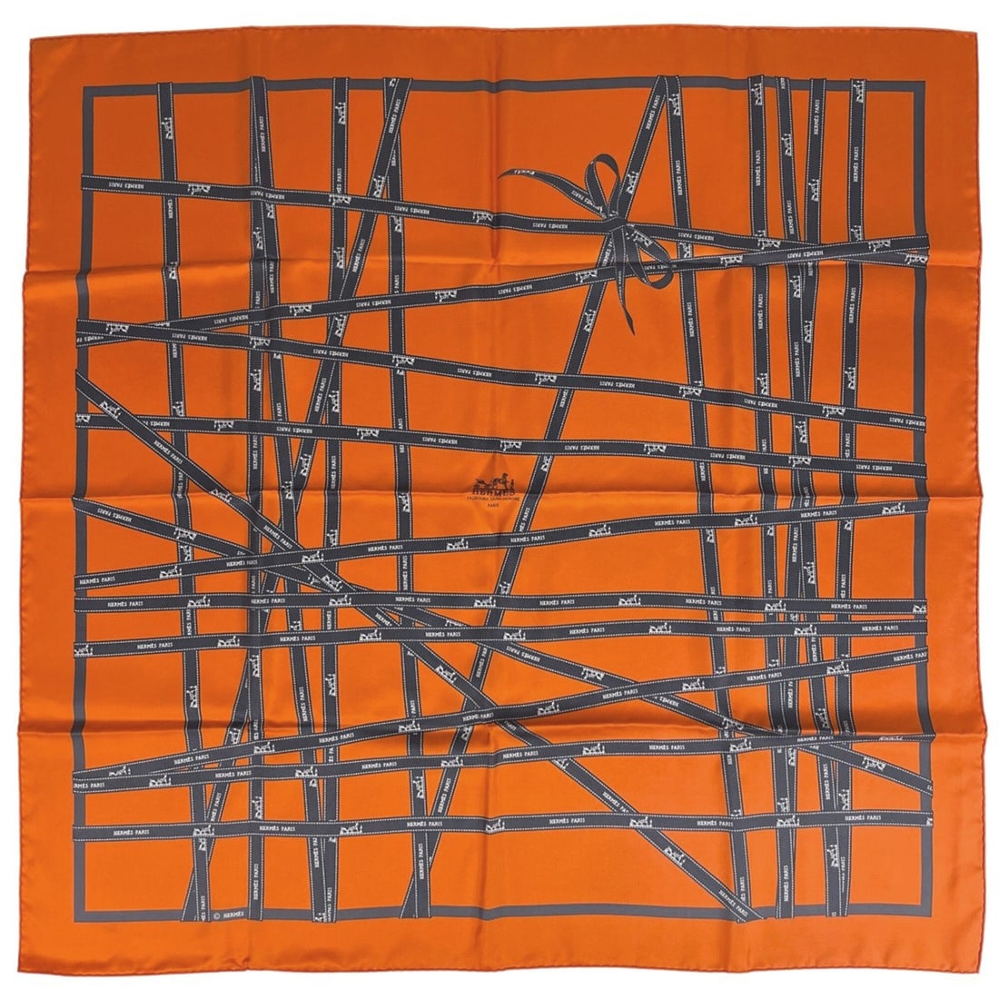 Hermes HERMES Carre 90 BOLDUC Ribbon Scarf Muffler Silk Orange Women's: --- Catalog ---Category: SizeSize (LxW): 90cm x 89cm / 35.43'' x 35.03''Category: DesignType: ScarfColor: OrangeGender: WomenMaterial: Silk Category: GeneralBrand: Hermes--- Item List ---Section: Cond