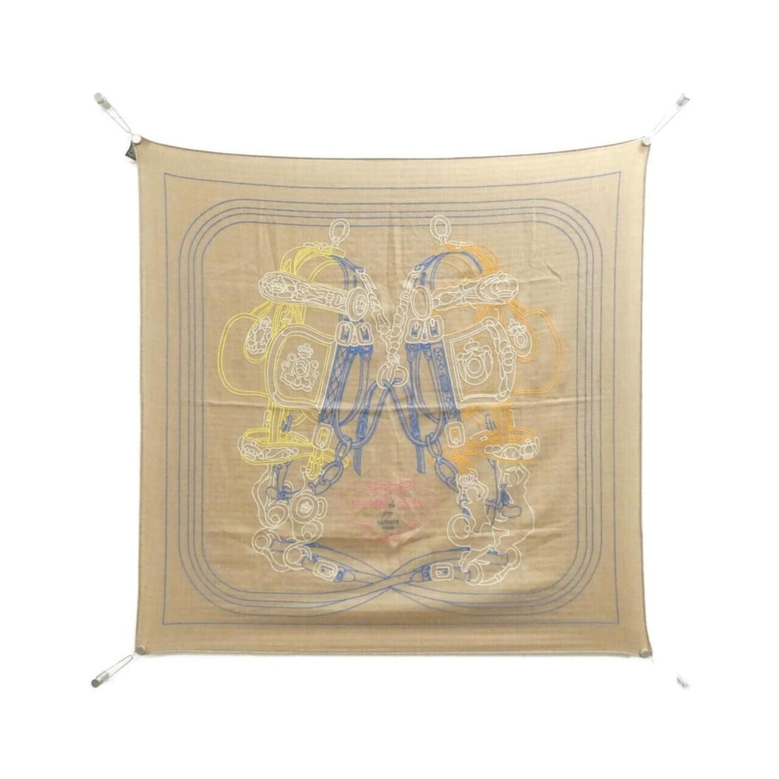 Hermes BRIDES DE GALA BRODEE AU FIL Carre 234140S 01 Scarf Muffler: --- Catalog ---Category: SizeSize (LxW): 90cm x 90cm / 35.43'' x 35.43''Category: DesignType: ScarfColor: Brown, CamelGender: WomenMaterial: Silk Category: GeneralMPN: 234140S 01Brand: Hermes--- Item 